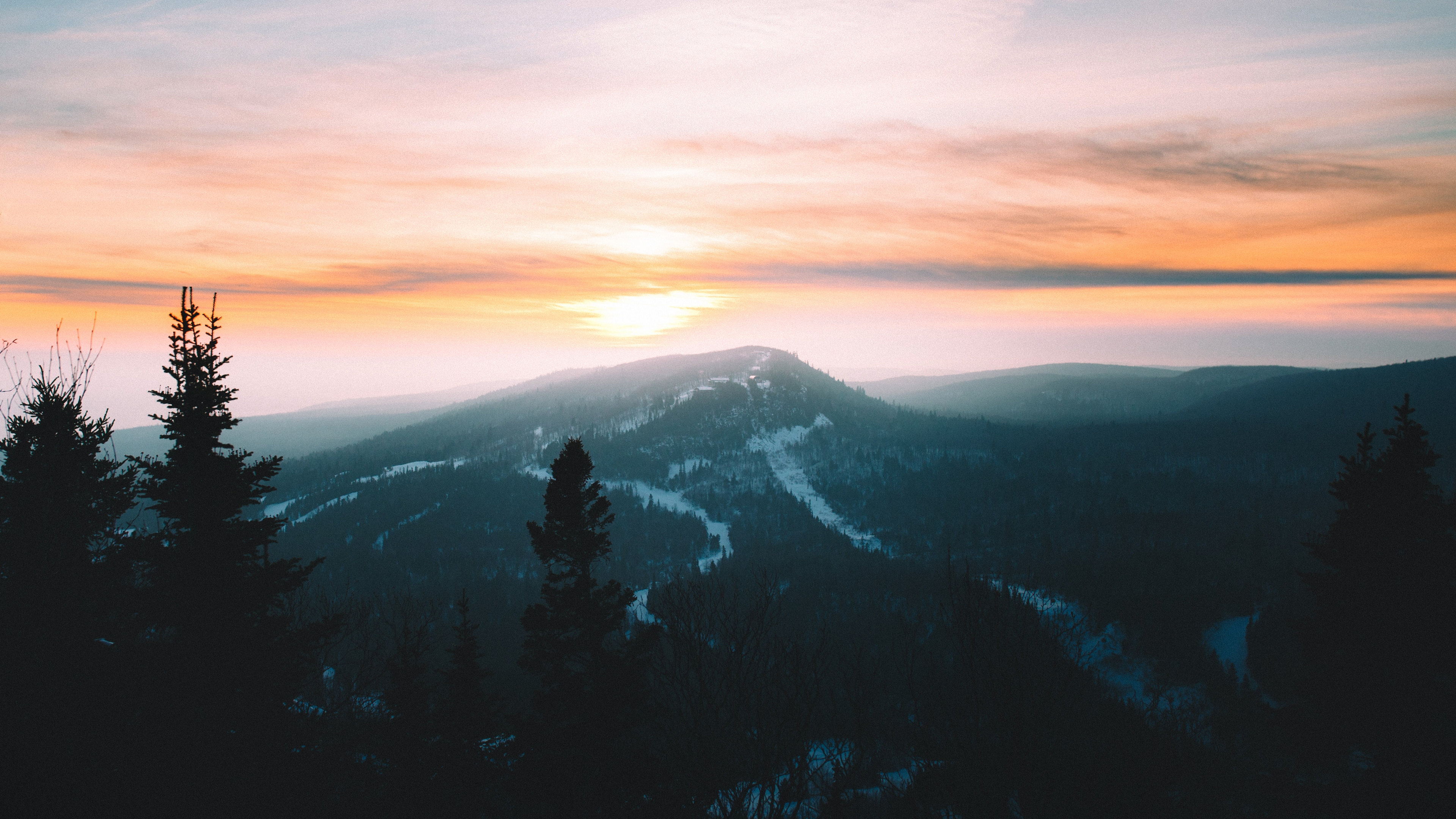 Wallspic Wallpaper Mountainous Landforms, Mountain, Nature, Cloud, Morning, 4K ...