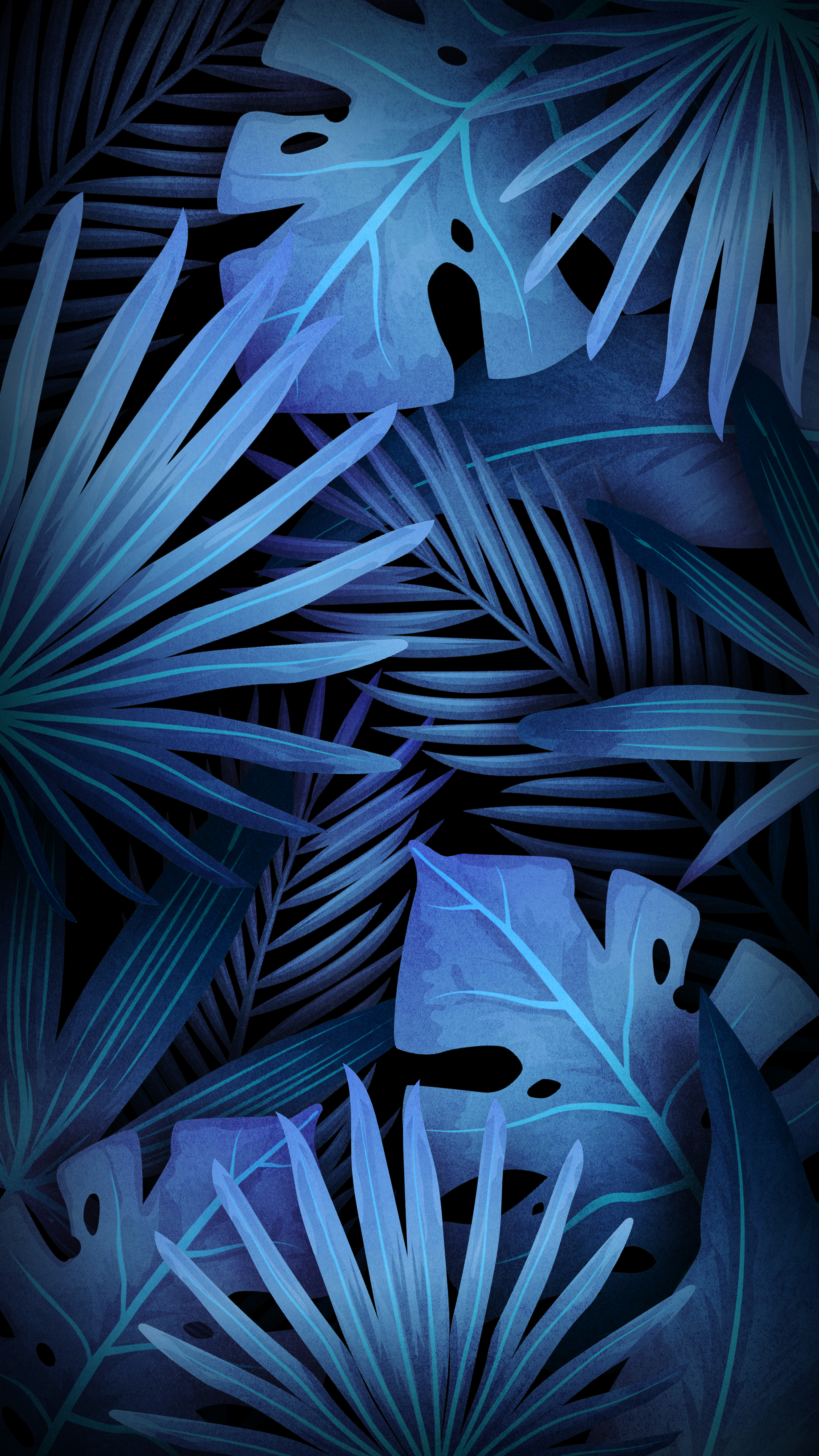 Wallpaper Flora, Art, Light, Blue, Botany, Background - Download Free Image