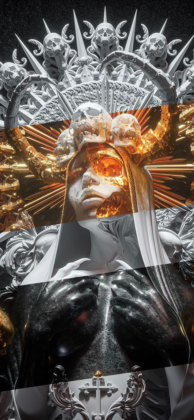 Wallpaper Billelis Necro Maria Art Illustration Sculpture Necro 