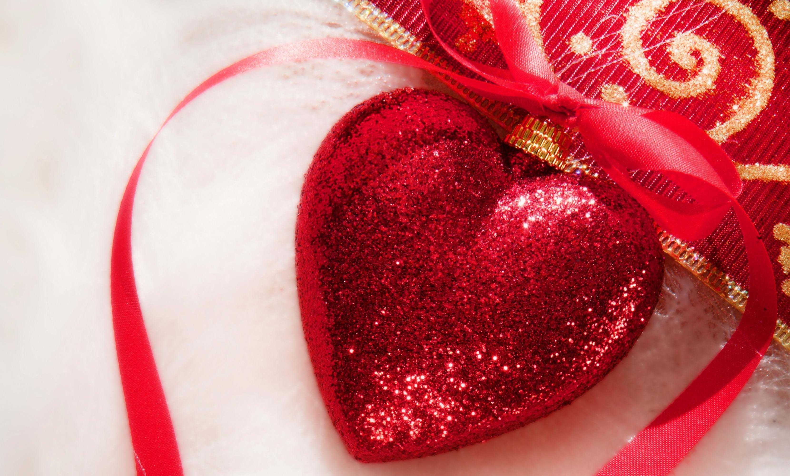 Wallpaper Heart, Red, Valentines Day, Love, Glitter, Background