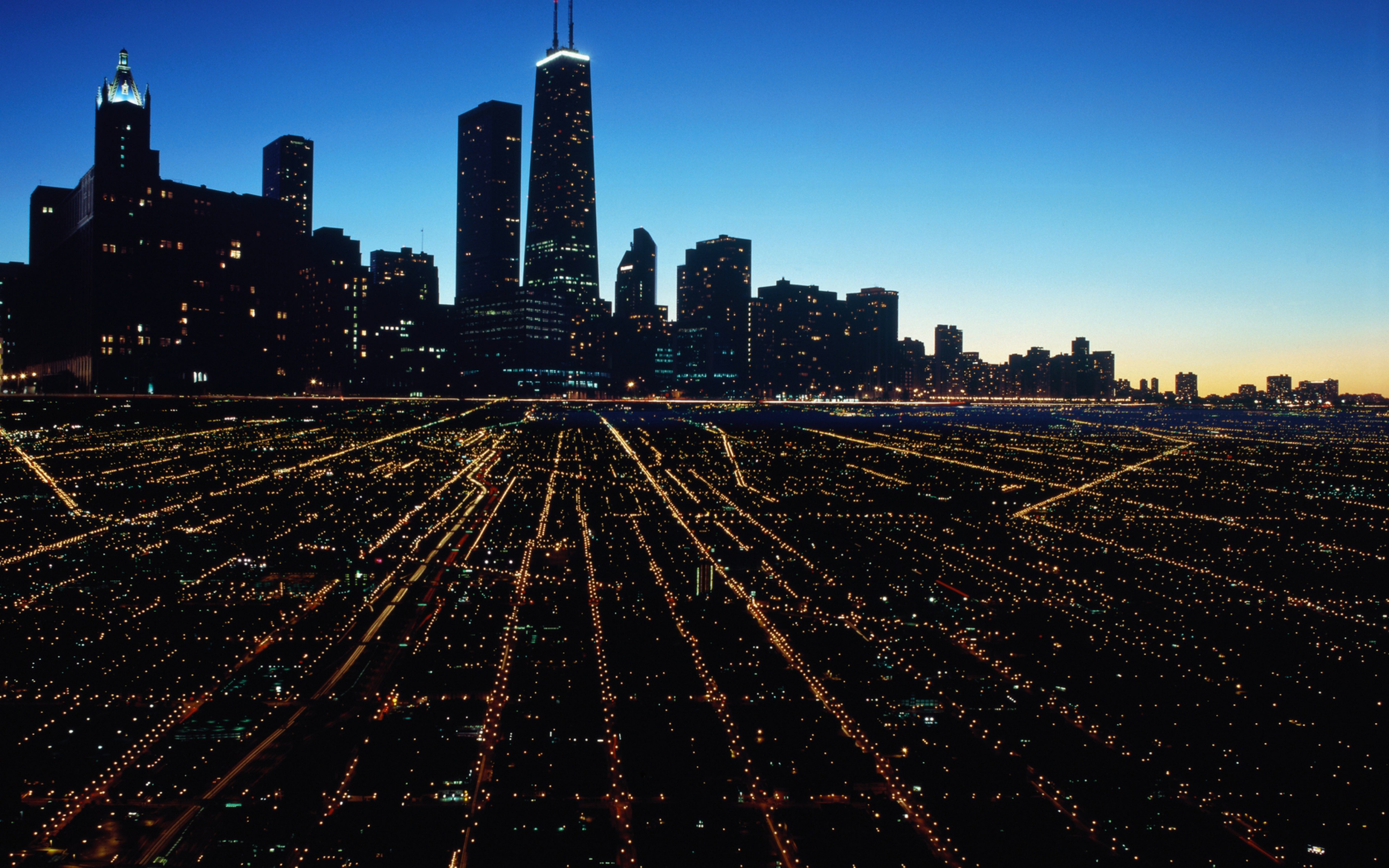 City Skylines At Night Wallpaper