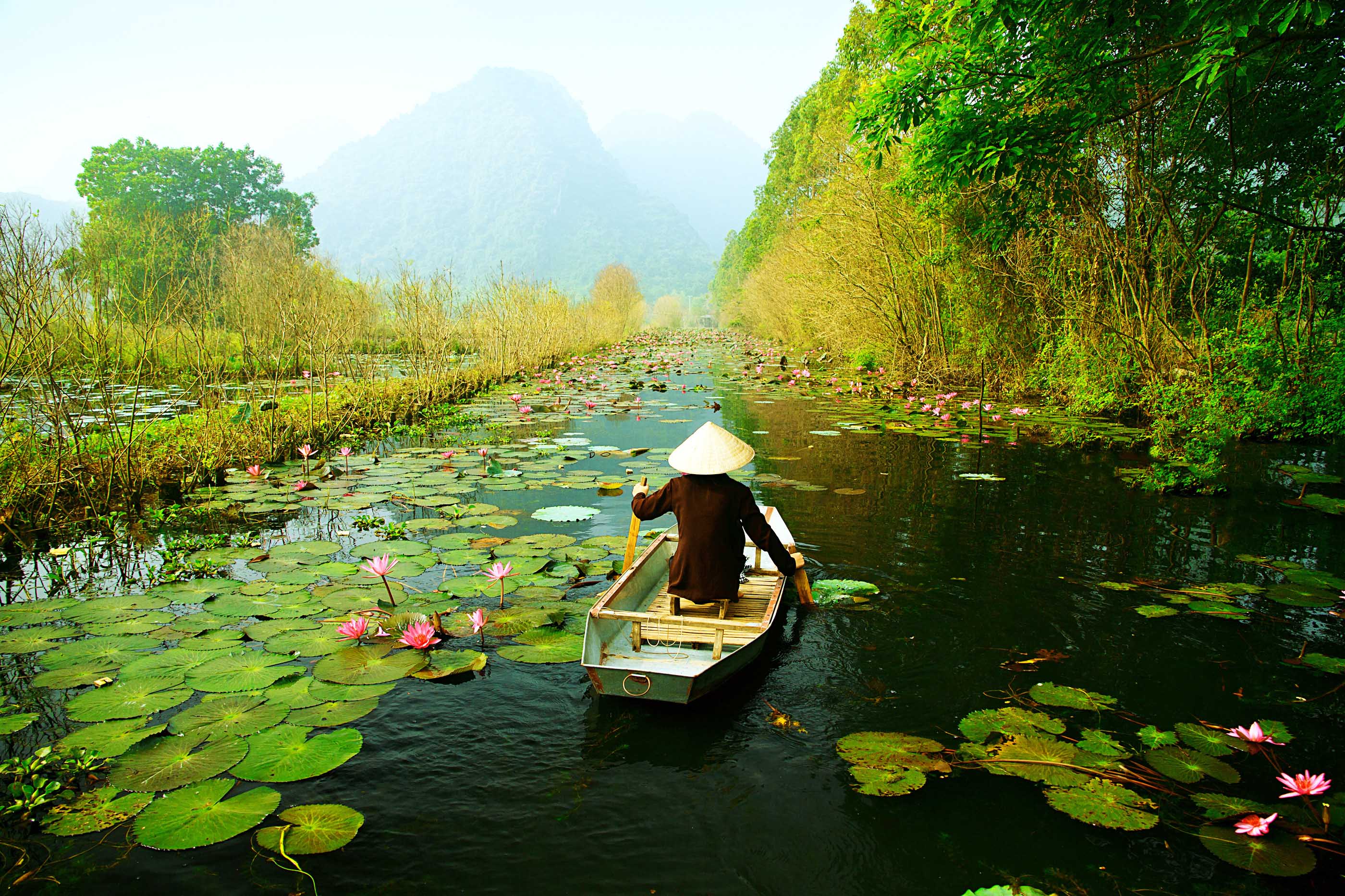 Đi bằng thuyền: Đi bằng thuyền là một hoạt động vô cùng thú vị ở Việt Nam, lần theo dòng sông lững lờ và chiêm ngưỡng cảnh quan đẹp là một trải nghiệm tuyệt vời. Cùng xem những bức ảnh đẹp và cảm nhận sự tuyệt vời của việc đi bằng thuyền trên con sông đầy nắng và gió.
