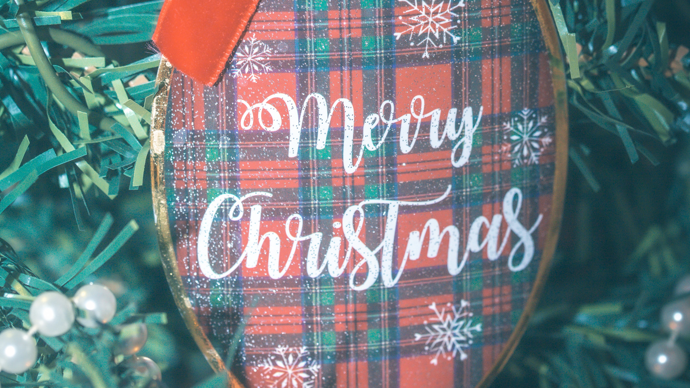 Christmas Day, Christmas Ornament, Pattern, Tartan, Design. Wallpaper in 1366x768 Resolution