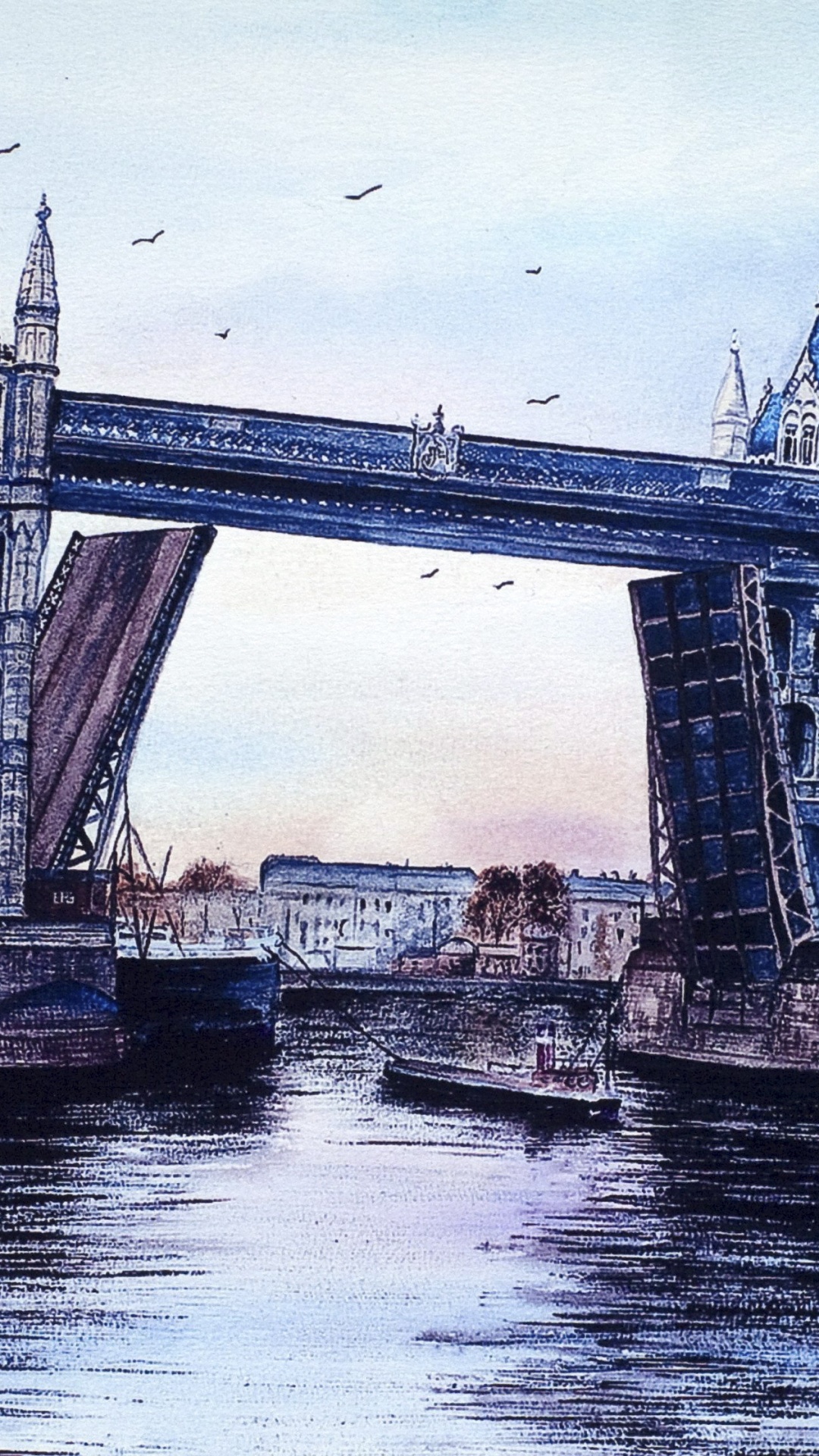 Pont de Londres Sous Ciel Blanc Pendant la Journée. Wallpaper in 1080x1920 Resolution