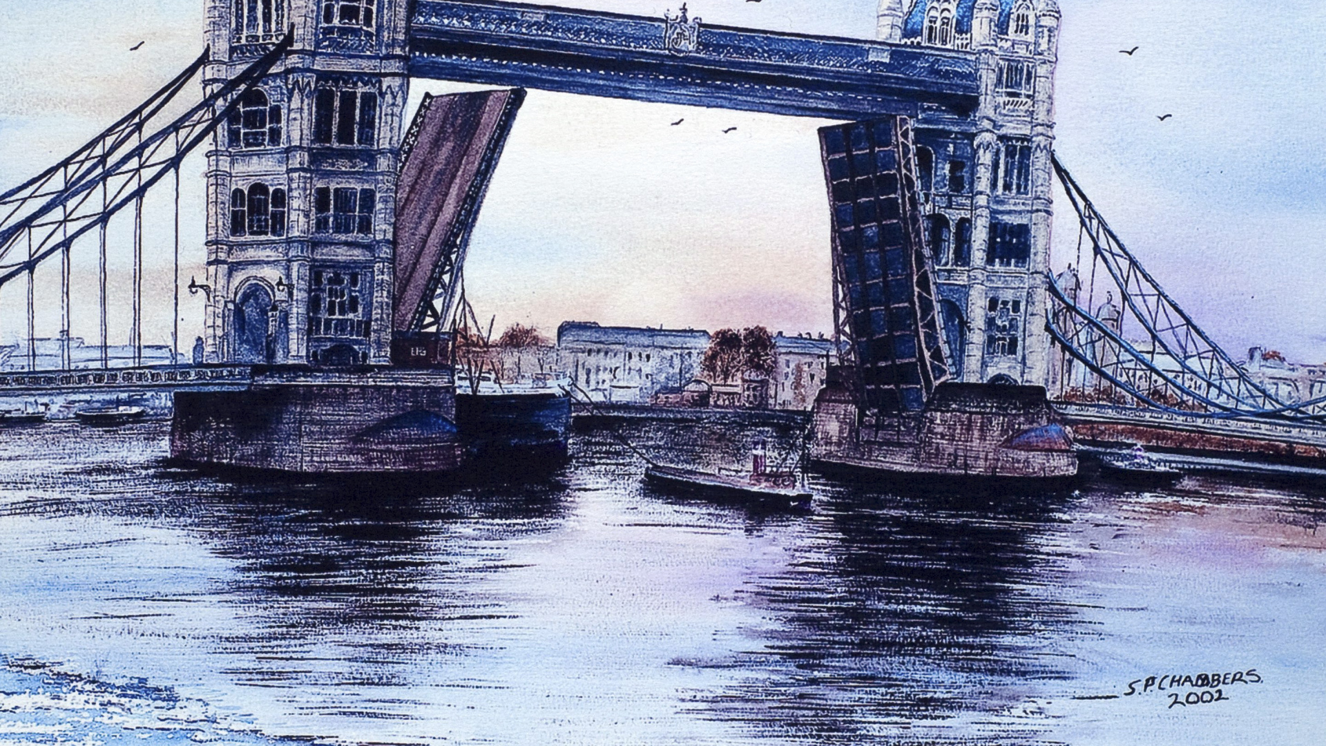 Pont de Londres Sous Ciel Blanc Pendant la Journée. Wallpaper in 1920x1080 Resolution