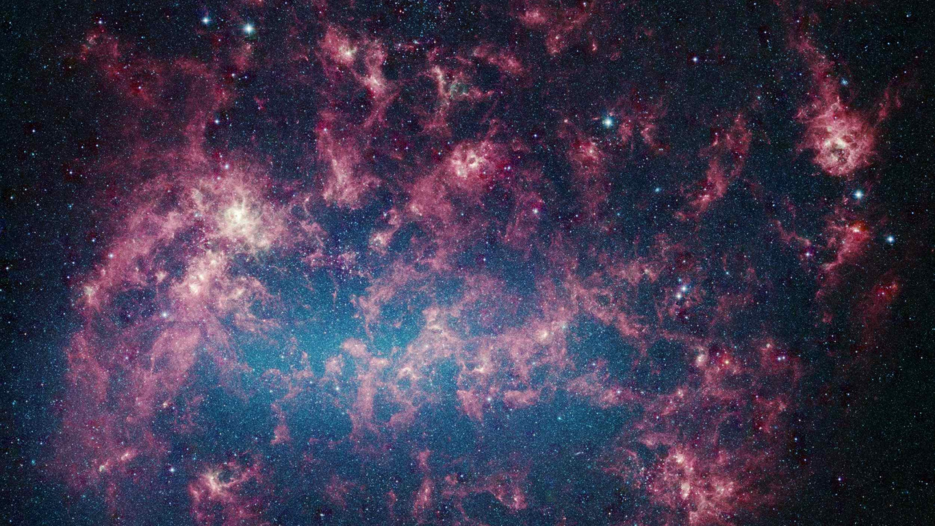 大麦哲伦星云, 银河系, 斯皮策太空望远镜, 麦哲伦星云, 天文学对象 壁纸 1366x768 允许