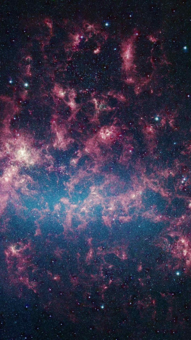Blauer Und Schwarzer Himmel Mit Sternen. Wallpaper in 750x1334 Resolution