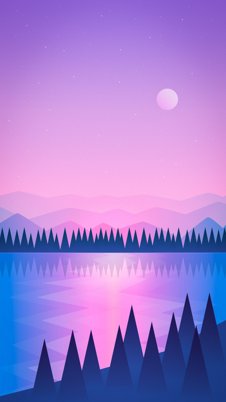 Atmosphère, Lumière, Nature, Blue, Purple. Wallpaper in 750x1334 Resolution