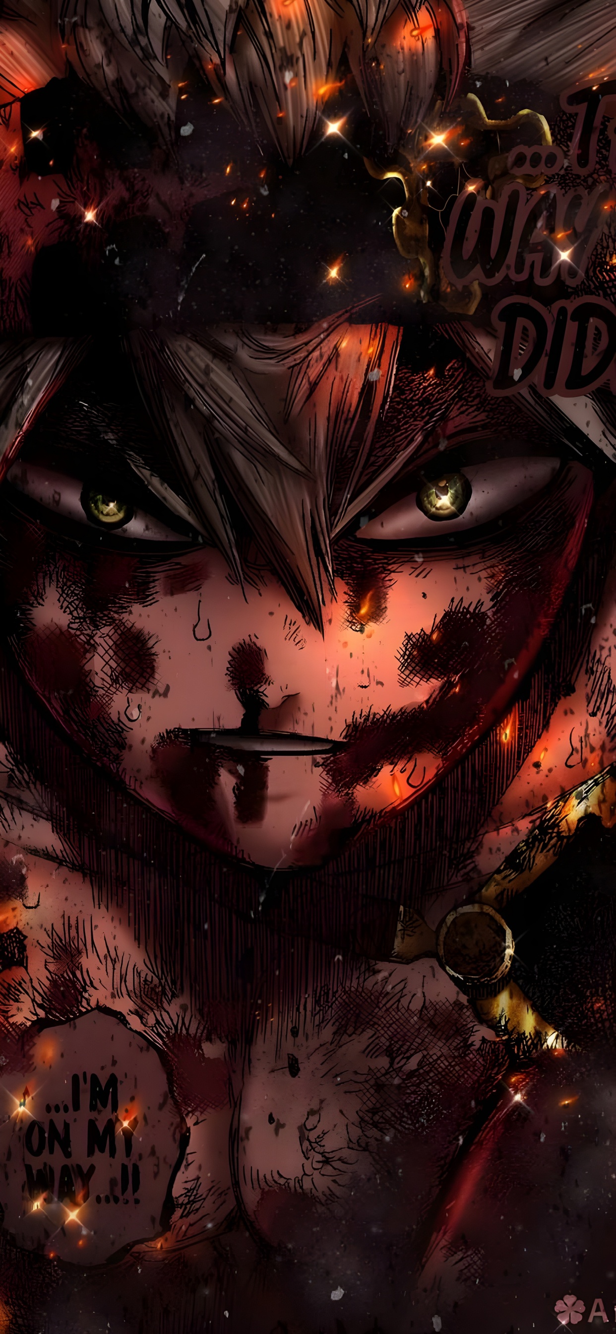 Asta, Trébol Negro, Manga, Anime, Yami Sukehiro. Wallpaper in 1242x2688 Resolution