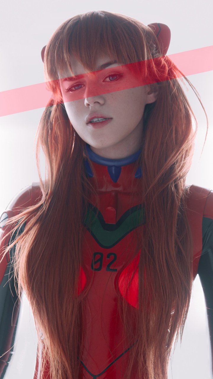 Asuka Langley Soryu, Neon Genesis Evangelion, Cosplay, Anime, Hombro. Wallpaper in 720x1280 Resolution