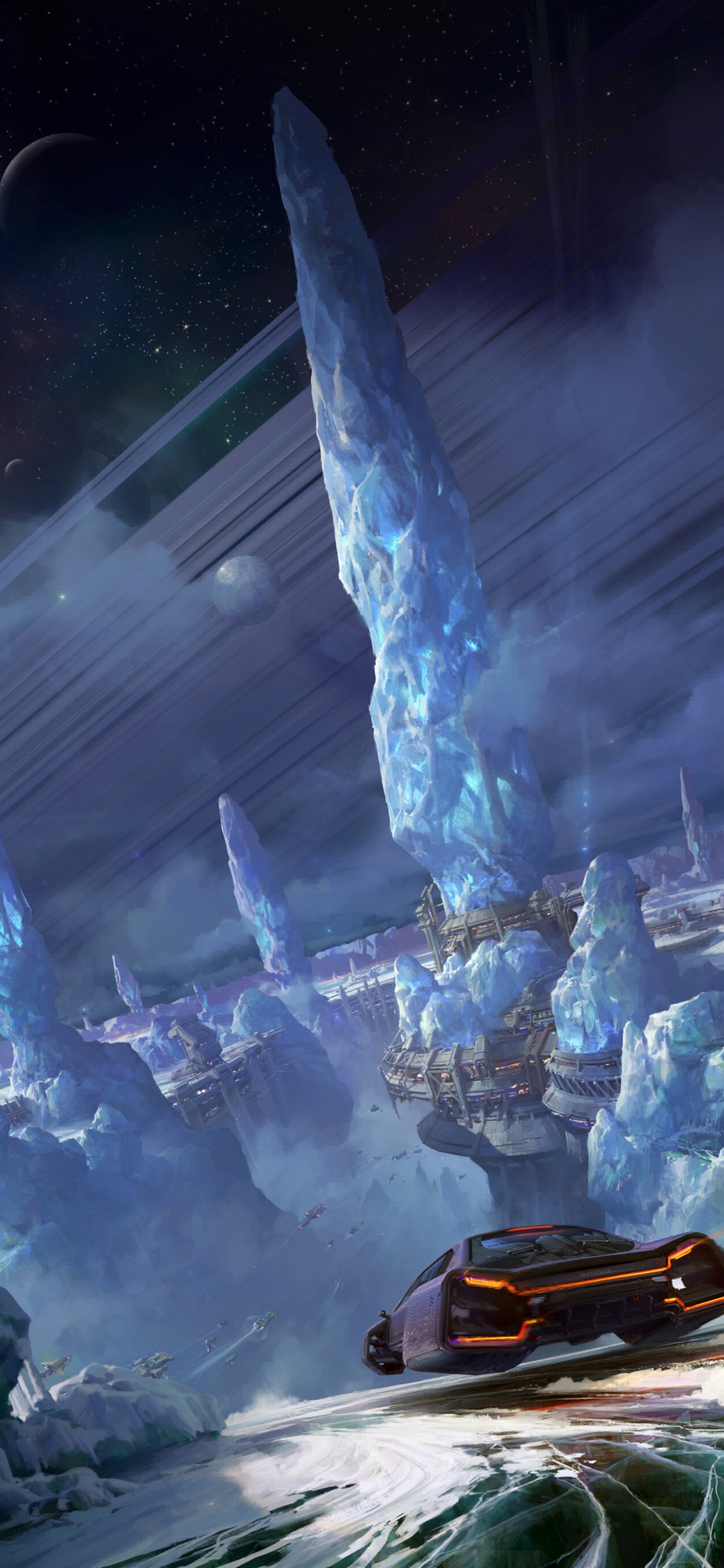 Voiture Bleue Sur Route Pendant la Journée. Wallpaper in 1242x2688 Resolution