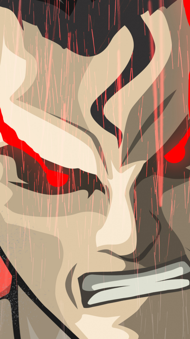 Peinture Abstraite Noire et Rouge. Wallpaper in 750x1334 Resolution