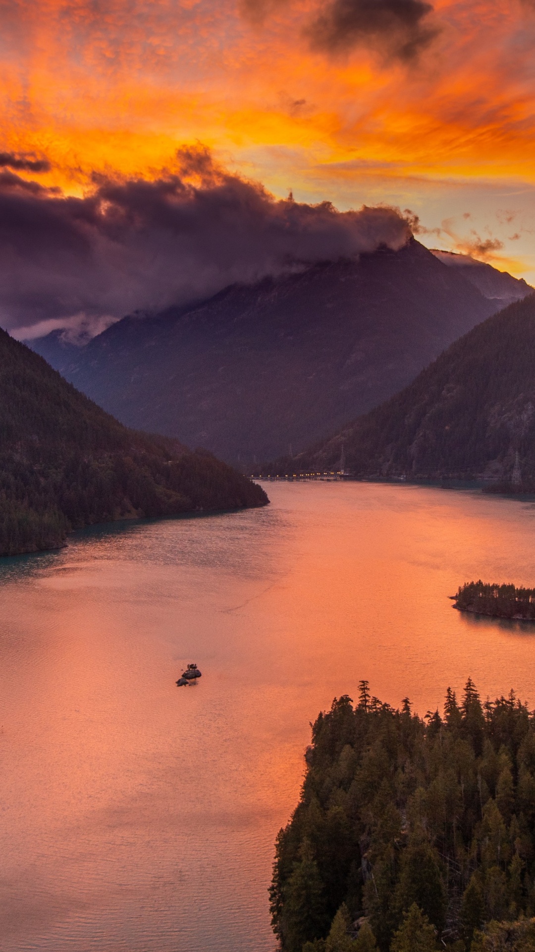 Diablo Lake, Diablo, Ladder Creek Falls, Diablo Lake Overlook, Thornton Lakes. Wallpaper in 1080x1920 Resolution