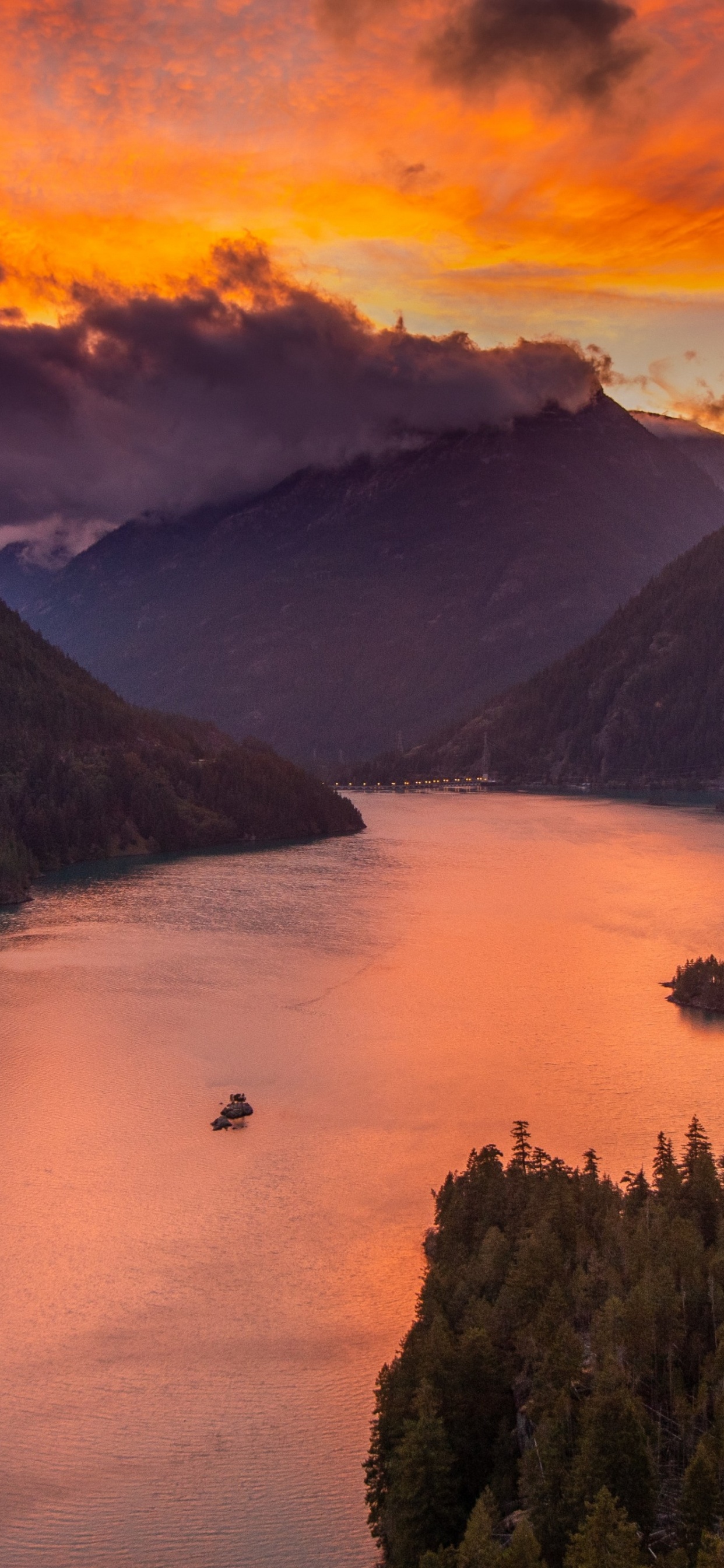 Diablo Lake, Diablo, Ladder Creek Falls, Diablo Lake Overlook, Thornton Lakes. Wallpaper in 1242x2688 Resolution