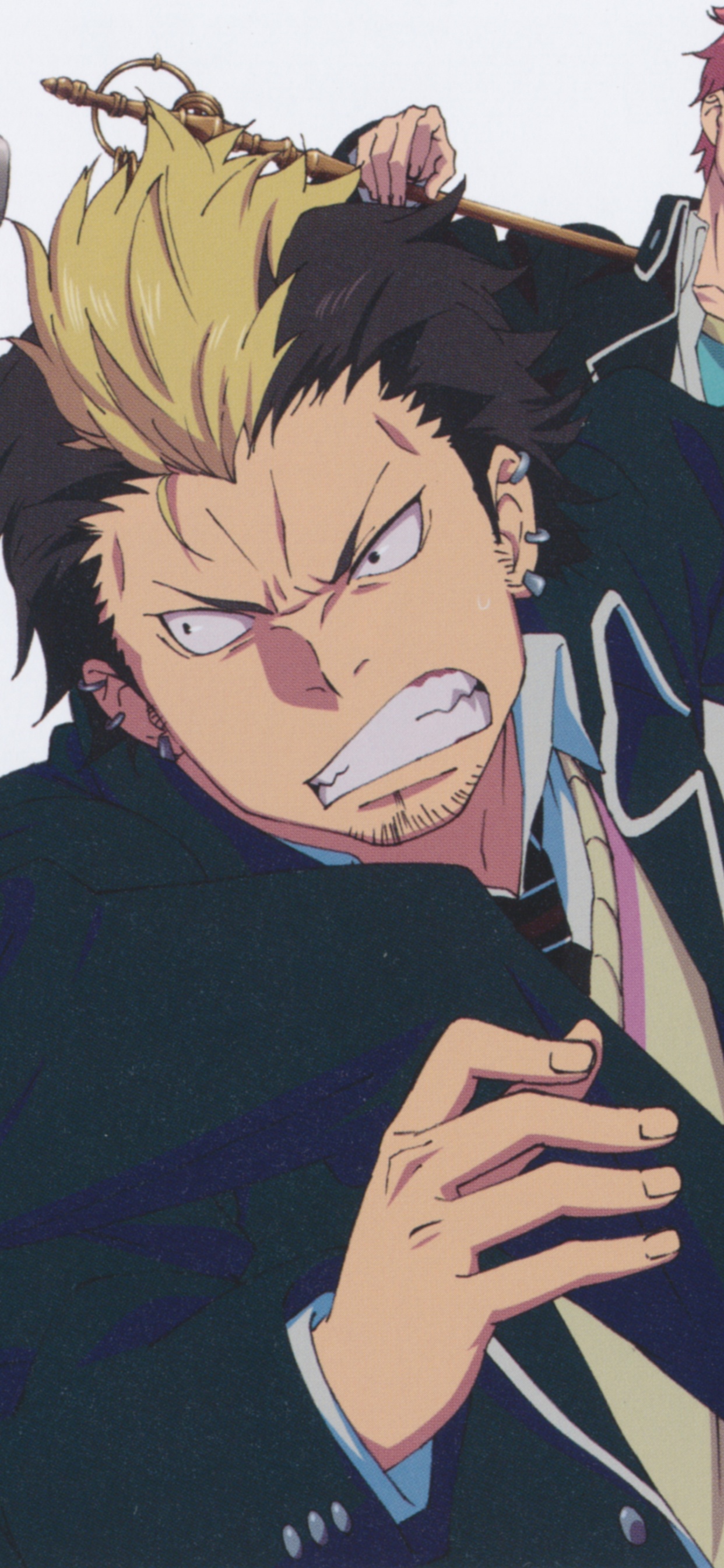 Black Haired Male Anime Character. Wallpaper in 1242x2688 Resolution