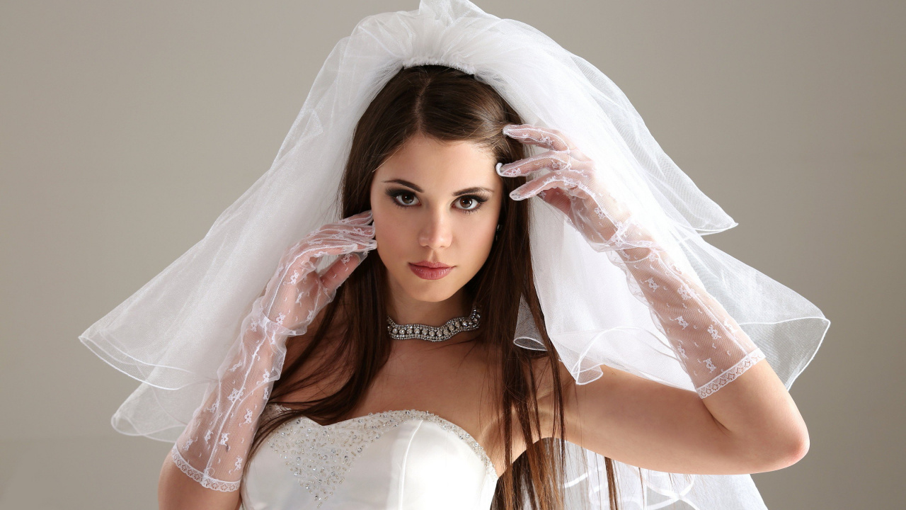 Bride, Wedding, Wedding Dress, Veil, Bridal Veil. Wallpaper in 1280x720 Resolution