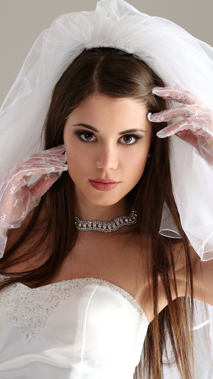 Bride, Wedding, Wedding Dress, Veil, Bridal Veil. Wallpaper in 720x1280 Resolution