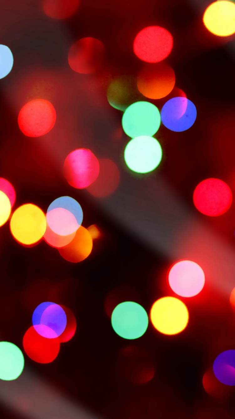 Rot-weißes Licht-Bokeh. Wallpaper in 750x1334 Resolution