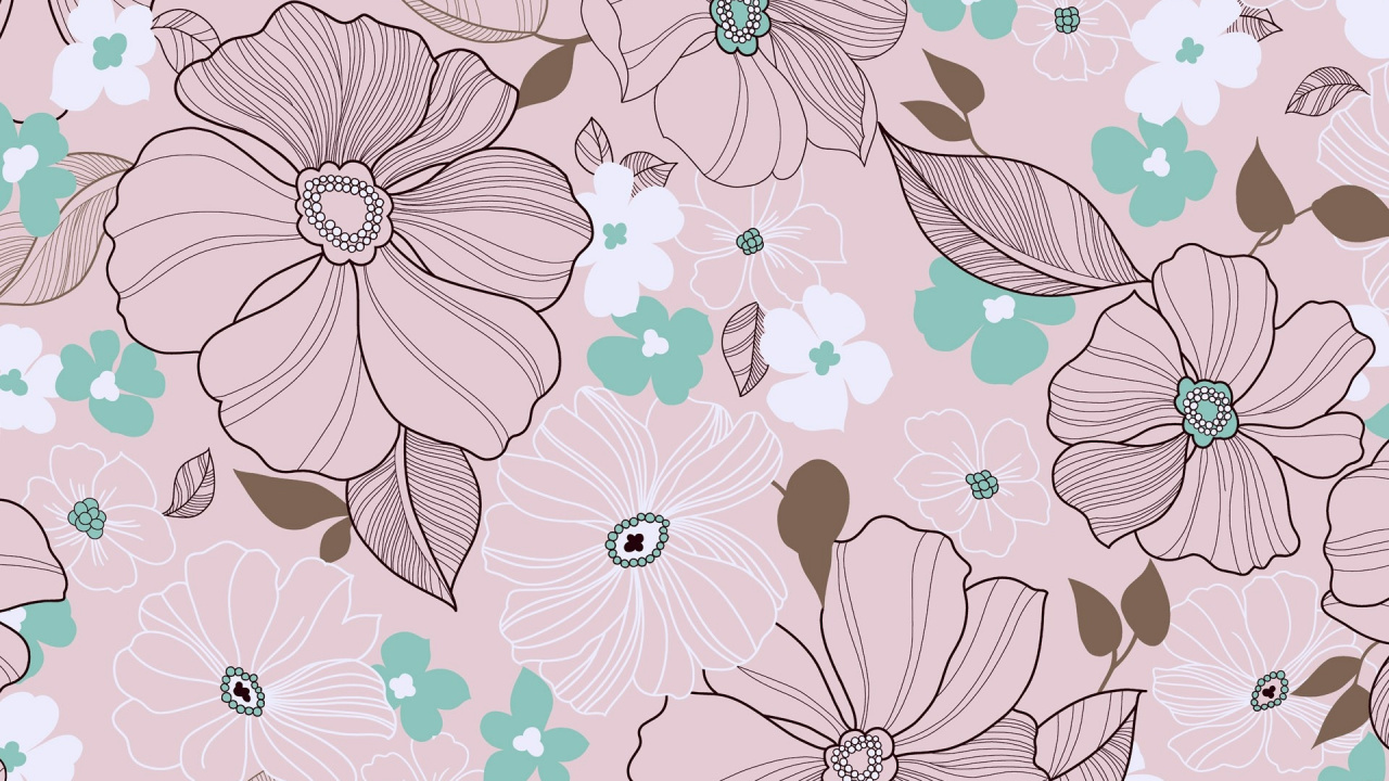Textile Floral Rose et Blanc. Wallpaper in 1280x720 Resolution