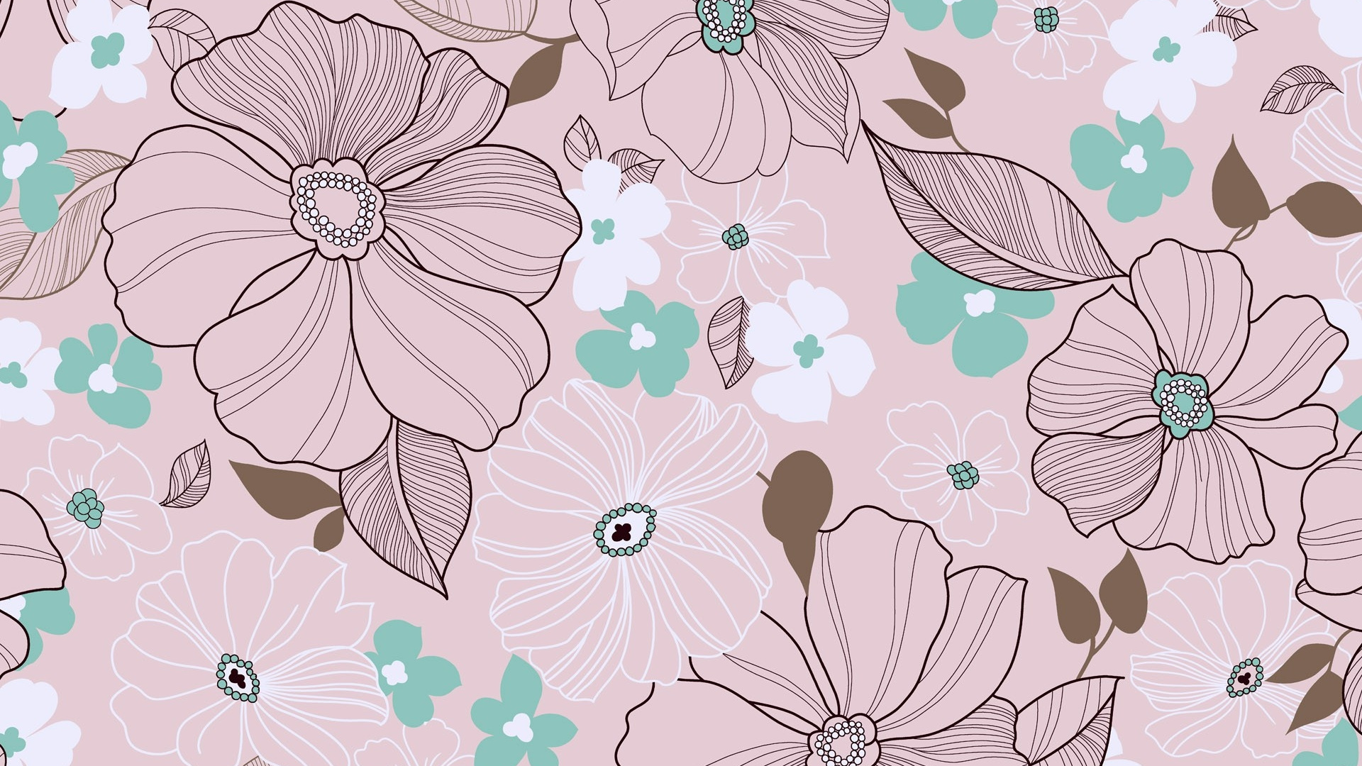 Textil Floral Rosa y Blanco. Wallpaper in 1920x1080 Resolution