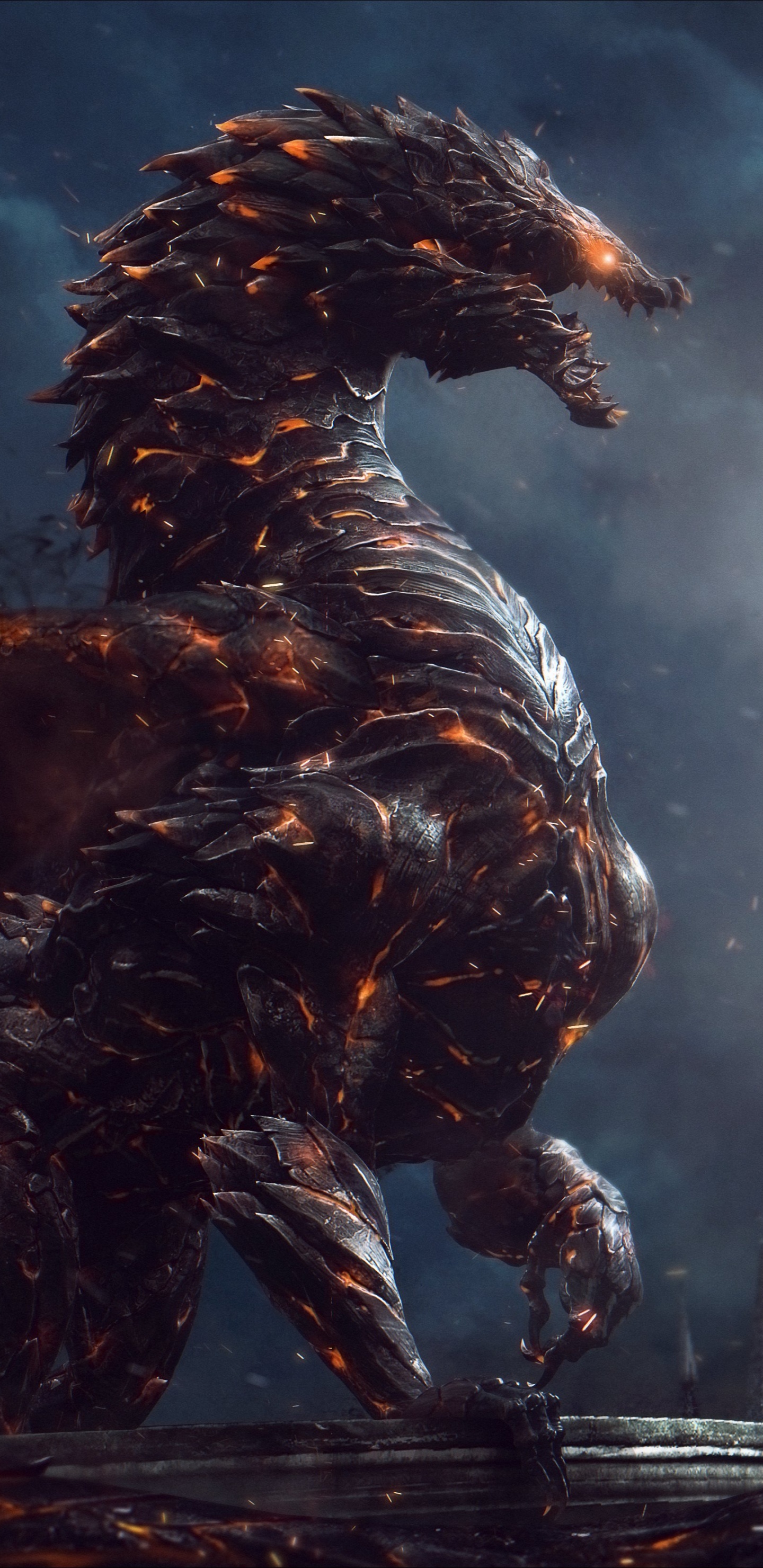 恶魔城暗影之王2, 吸血鬼, 龙, 数字合成, 灭绝 壁纸 1440x2960 允许