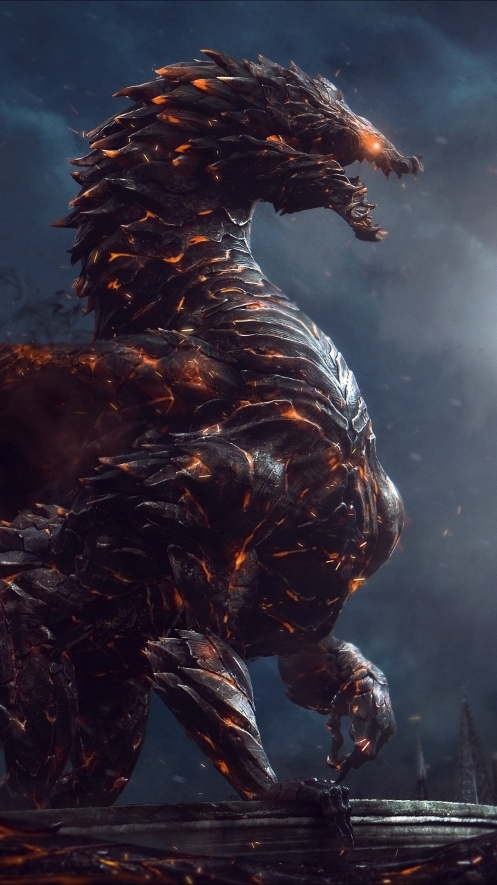 恶魔城暗影之王2, 吸血鬼, 龙, 数字合成, 灭绝 壁纸 720x1280 允许