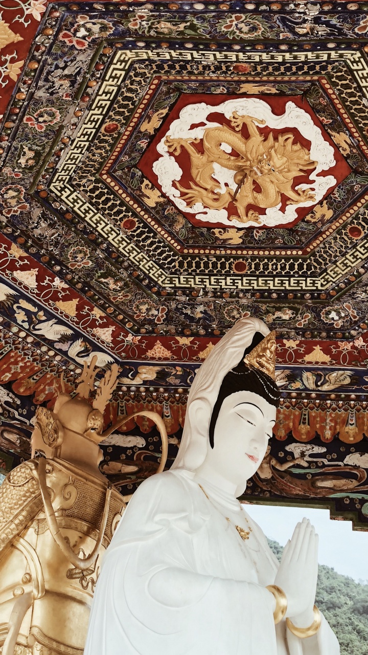 香港, 雕塑, 艺术, 寺庙, 礼拜的地方 壁纸 720x1280 允许