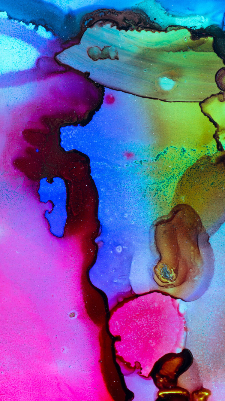 Peinture Abstraite Violette et Marron. Wallpaper in 750x1334 Resolution