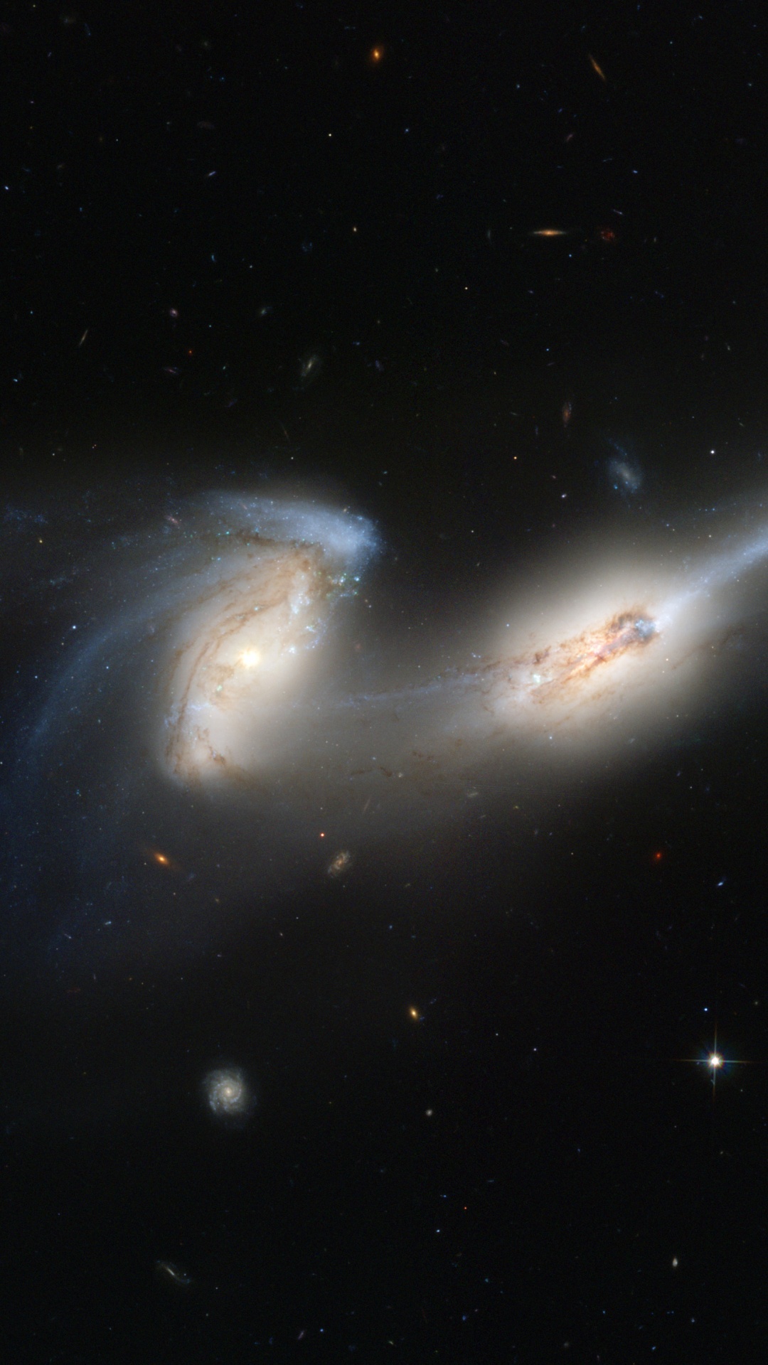 Abbildung Der Weißen Und Blauen Galaxie. Wallpaper in 1080x1920 Resolution