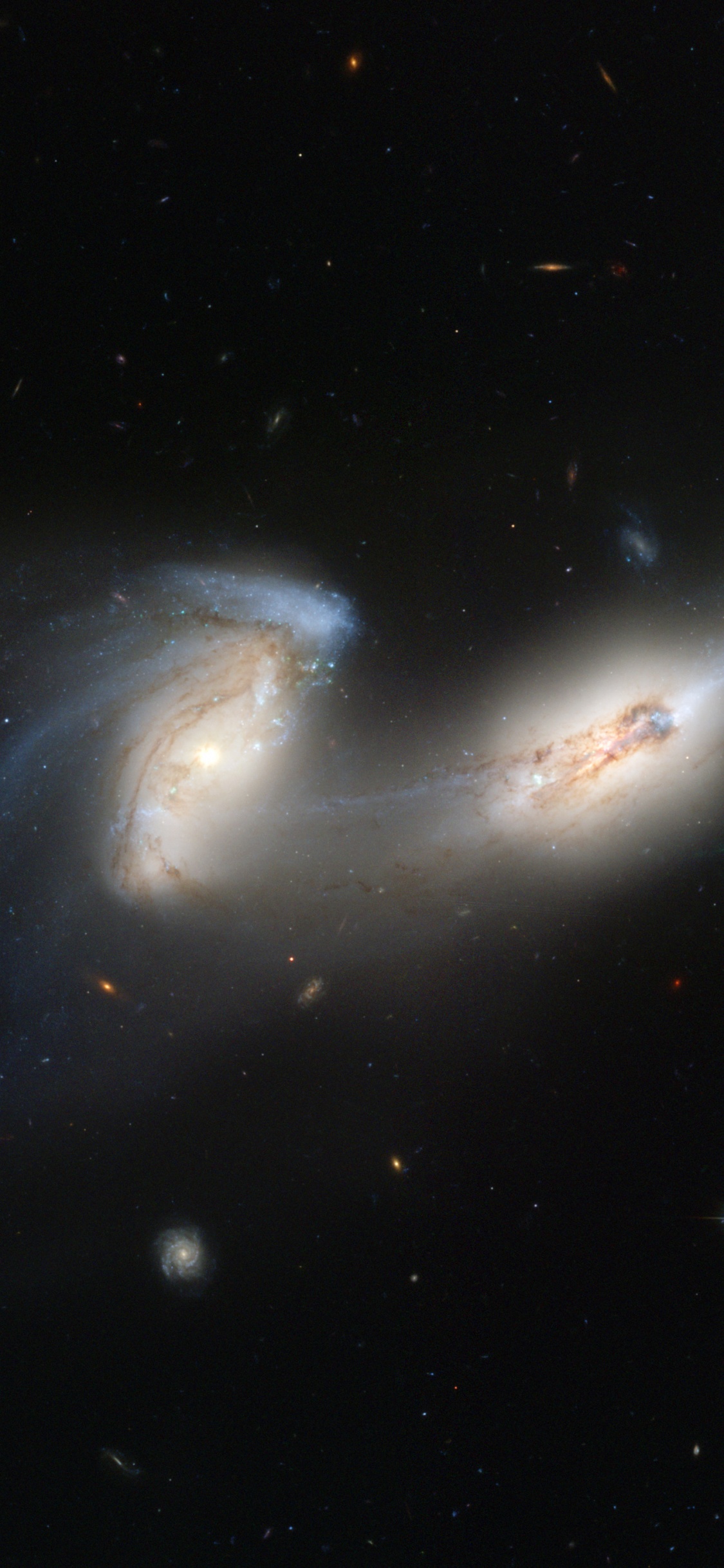 Abbildung Der Weißen Und Blauen Galaxie. Wallpaper in 1125x2436 Resolution