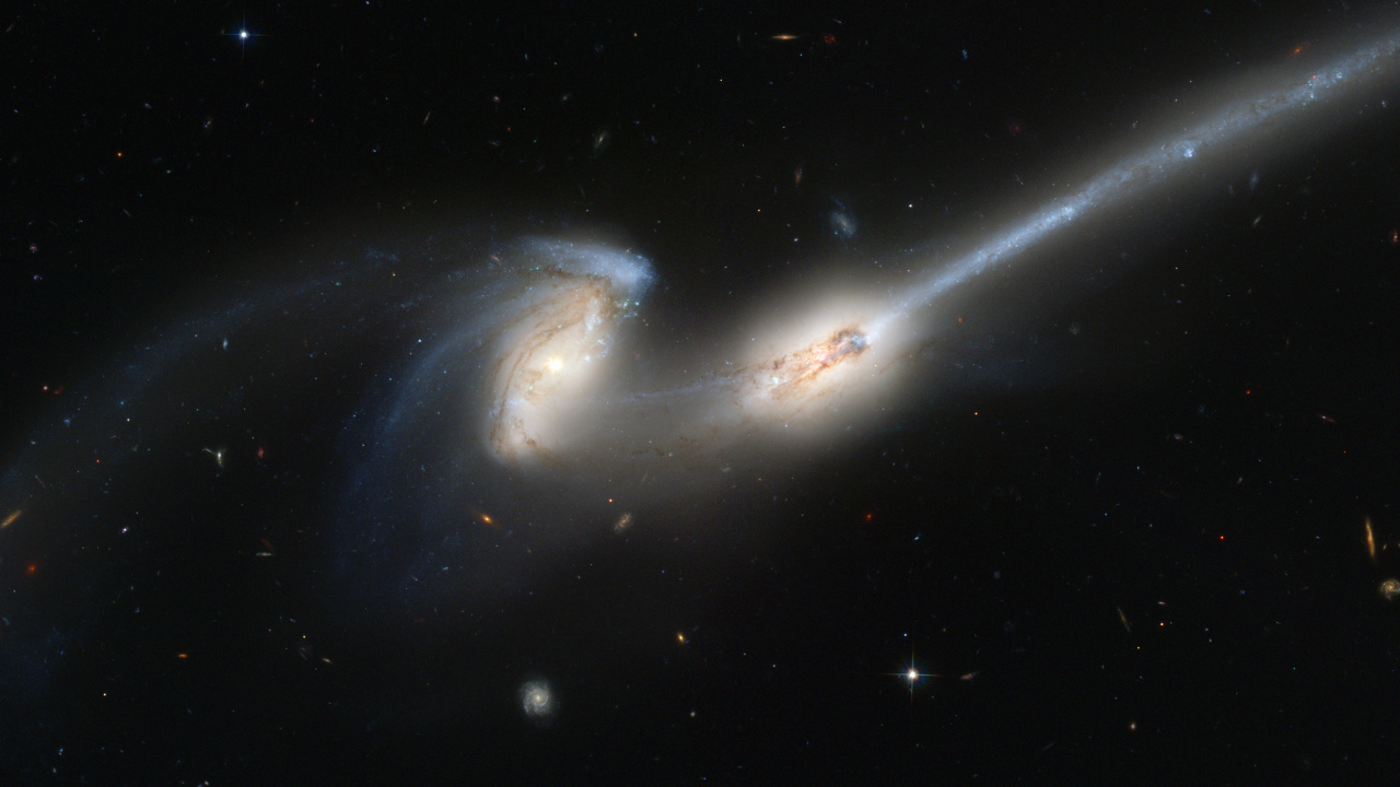 Abbildung Der Weißen Und Blauen Galaxie. Wallpaper in 1280x720 Resolution