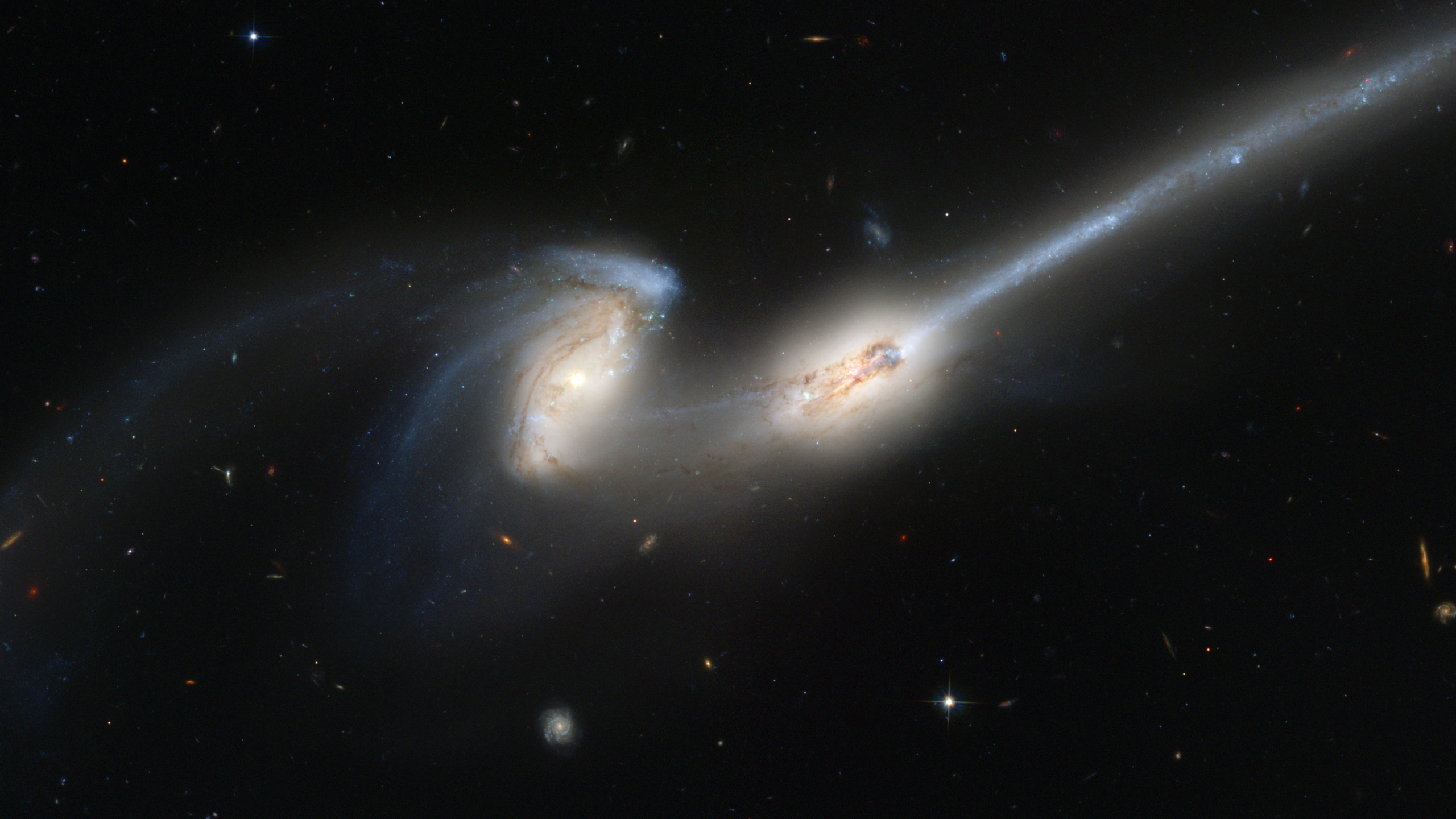 Abbildung Der Weißen Und Blauen Galaxie. Wallpaper in 2560x1440 Resolution