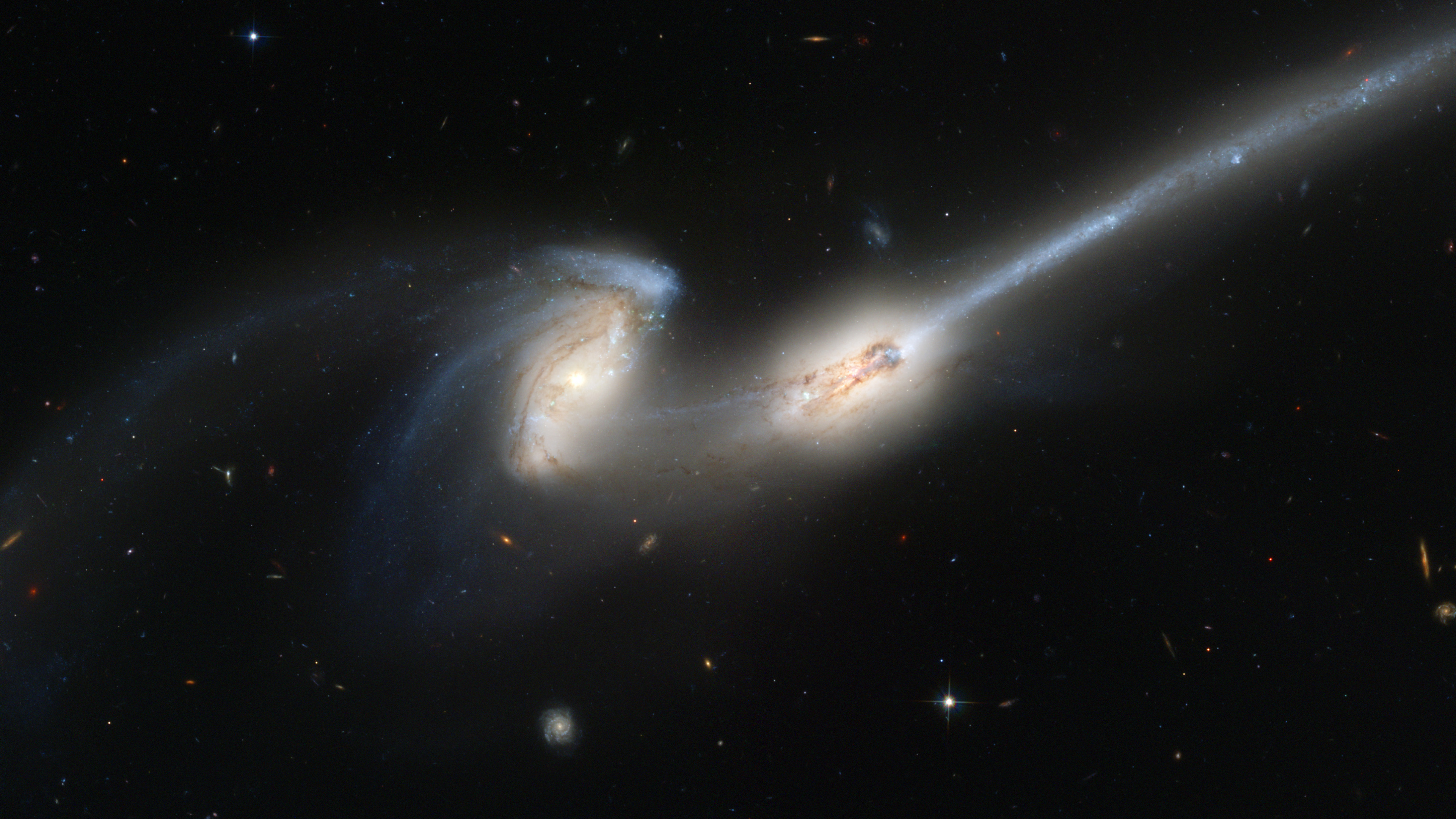 Abbildung Der Weißen Und Blauen Galaxie. Wallpaper in 3840x2160 Resolution