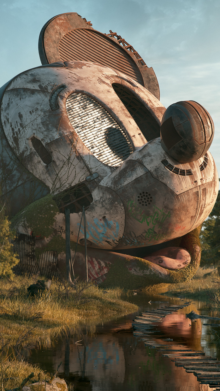 Abandoned Places in Disney, Ghost Town, Urban Exploration, Amusement Park, The Walt Disney Company. Wallpaper in 750x1334 Resolution