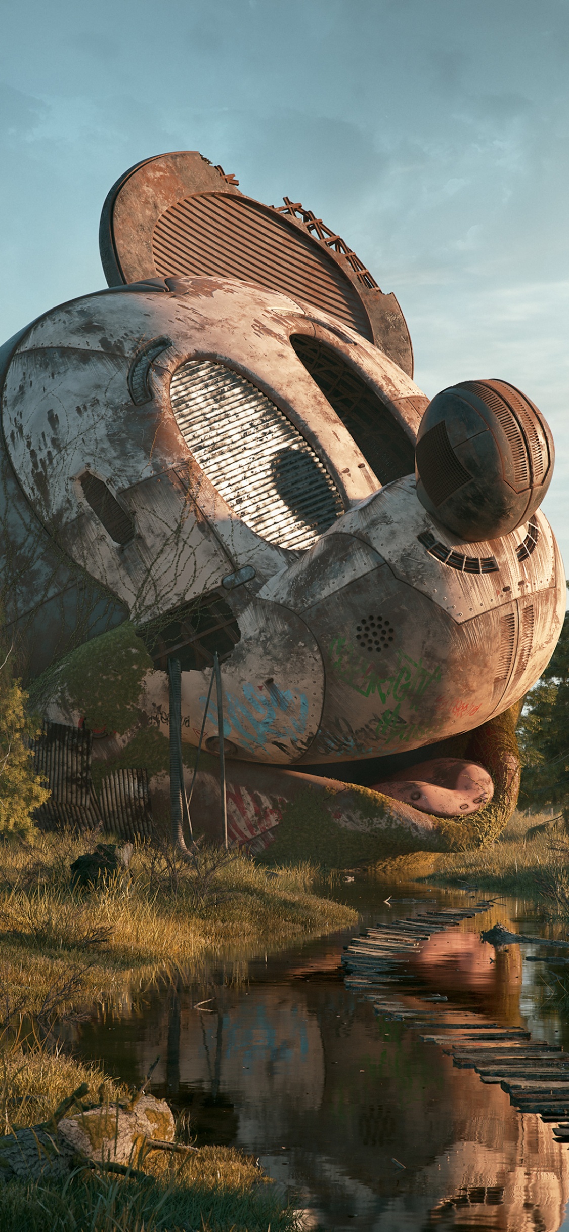 Verlassene Orte in Disney, Geisterstadt, Stadterkundung, Freizeitpark, The Walt Disney Company. Wallpaper in 1125x2436 Resolution