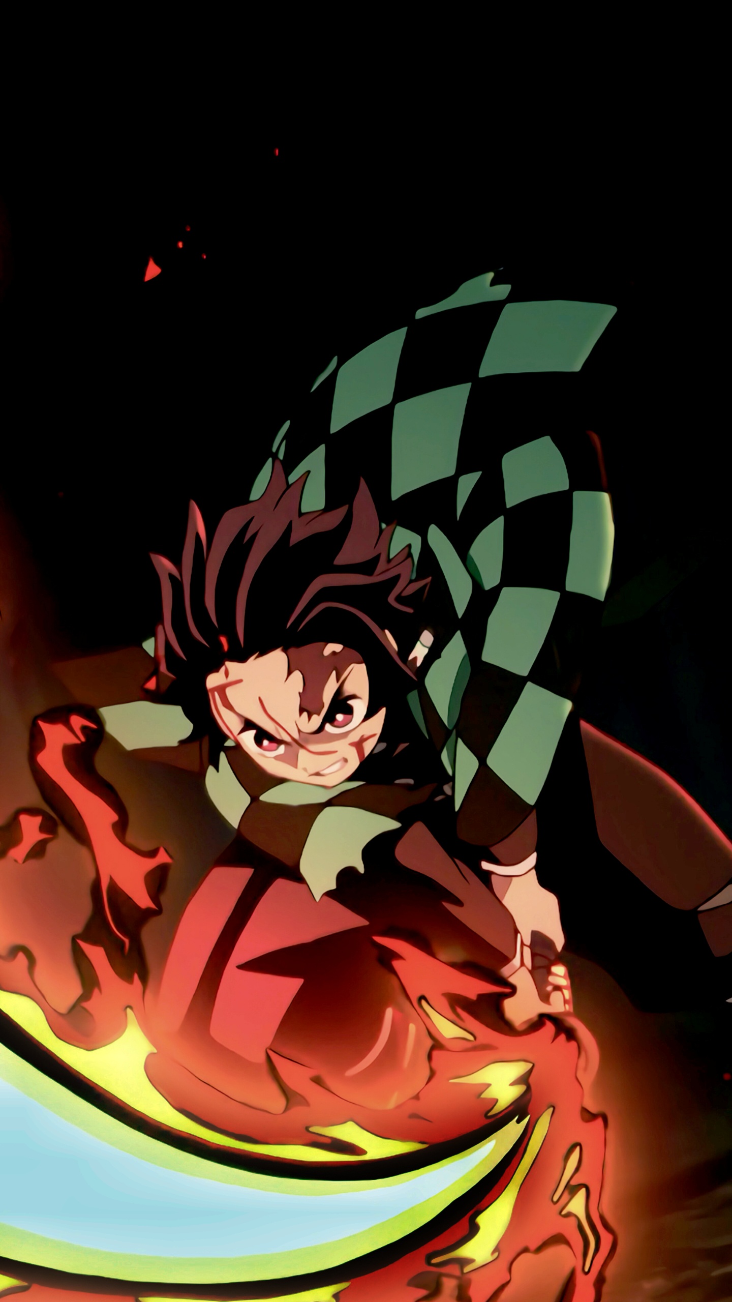 Kamado Tanjiro, Tanjiro Kamado, Nezuko Kamado, Asesino de Demonios Kimetsu no Yaiba, Anime. Wallpaper in 1440x2560 Resolution