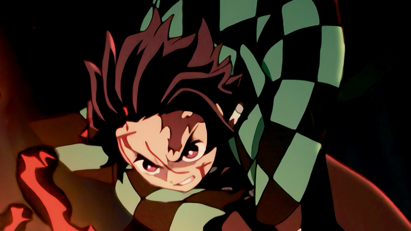 Kamado Tanjiro, Tanjiro Kamado, Nezuko Kamado, Dämonentöter Kimetsu no Yaiba, Anime. Wallpaper in 1366x768 Resolution