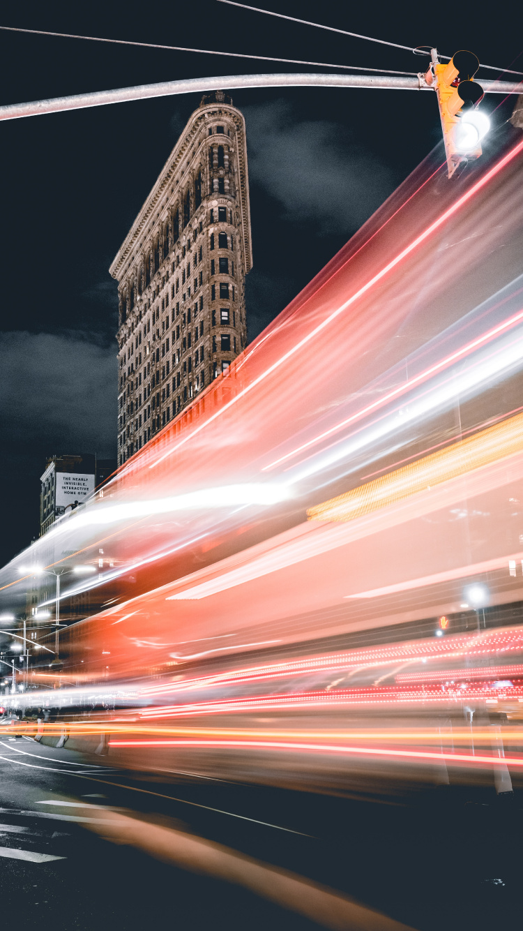 Time Lapse Photography of Cars on Road During Night Time. Wallpaper in 750x1334 Resolution