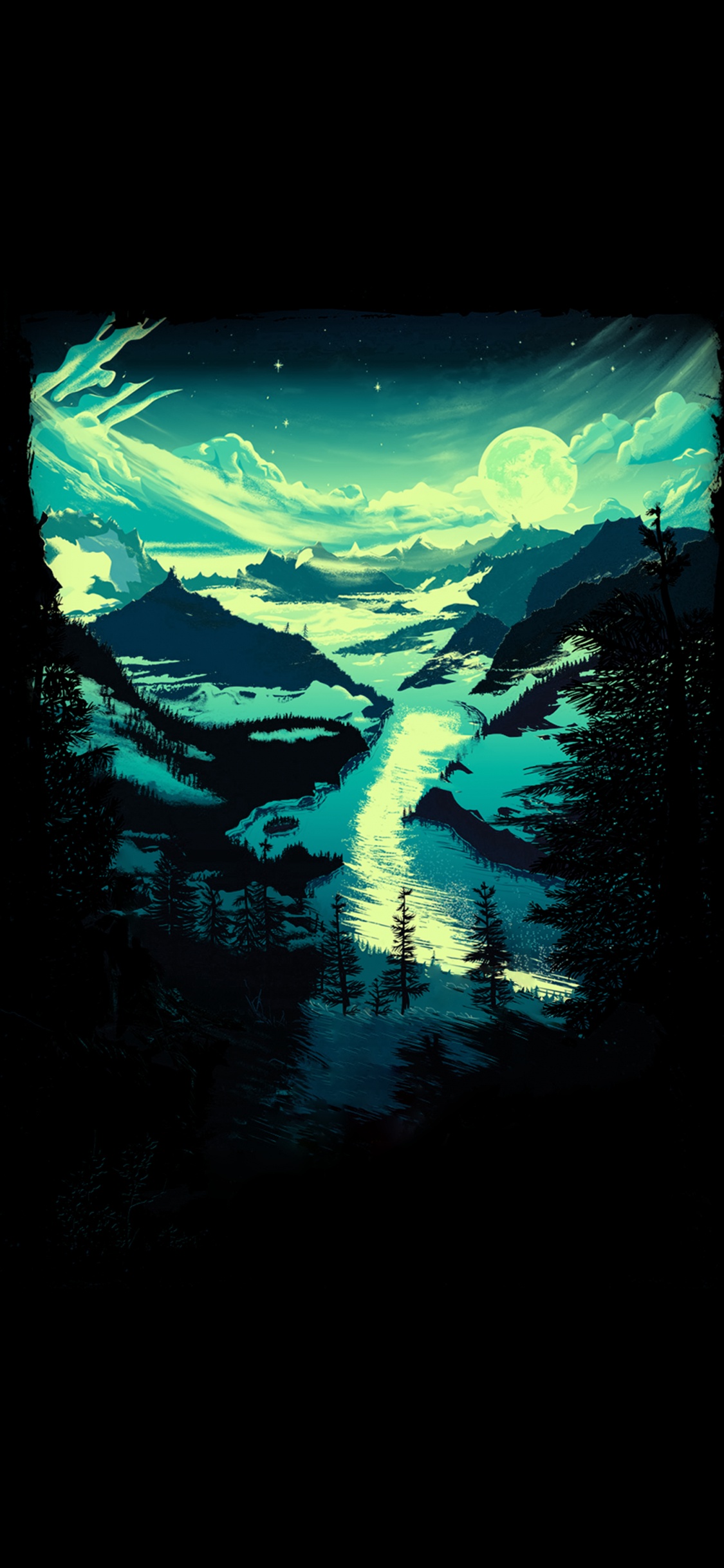 Amoled, OLED, IOS, Apple, Nature. Wallpaper in 1125x2436 Resolution