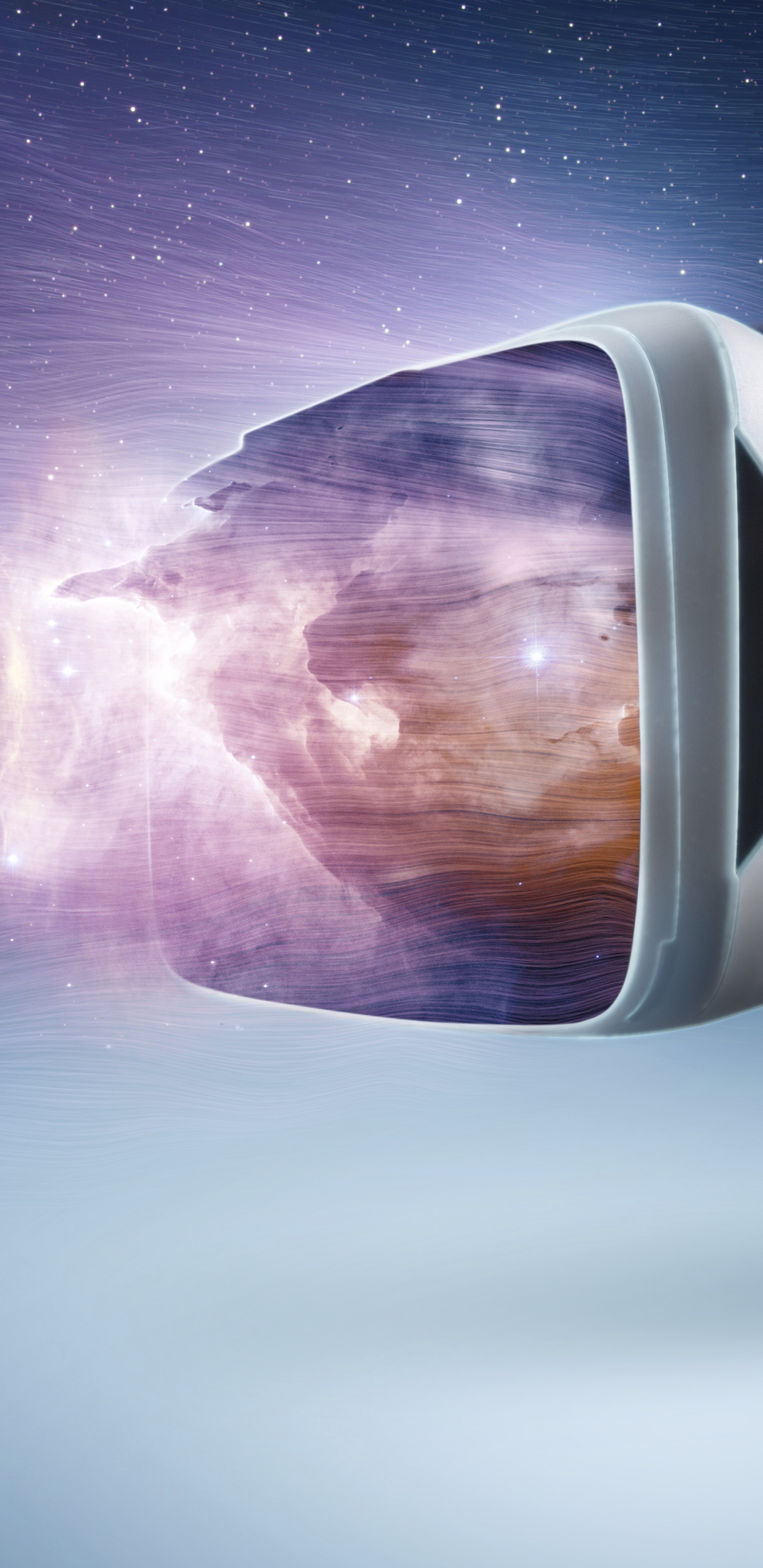 Weiße Und Schwarze VR-Brille. Wallpaper in 1440x2960 Resolution