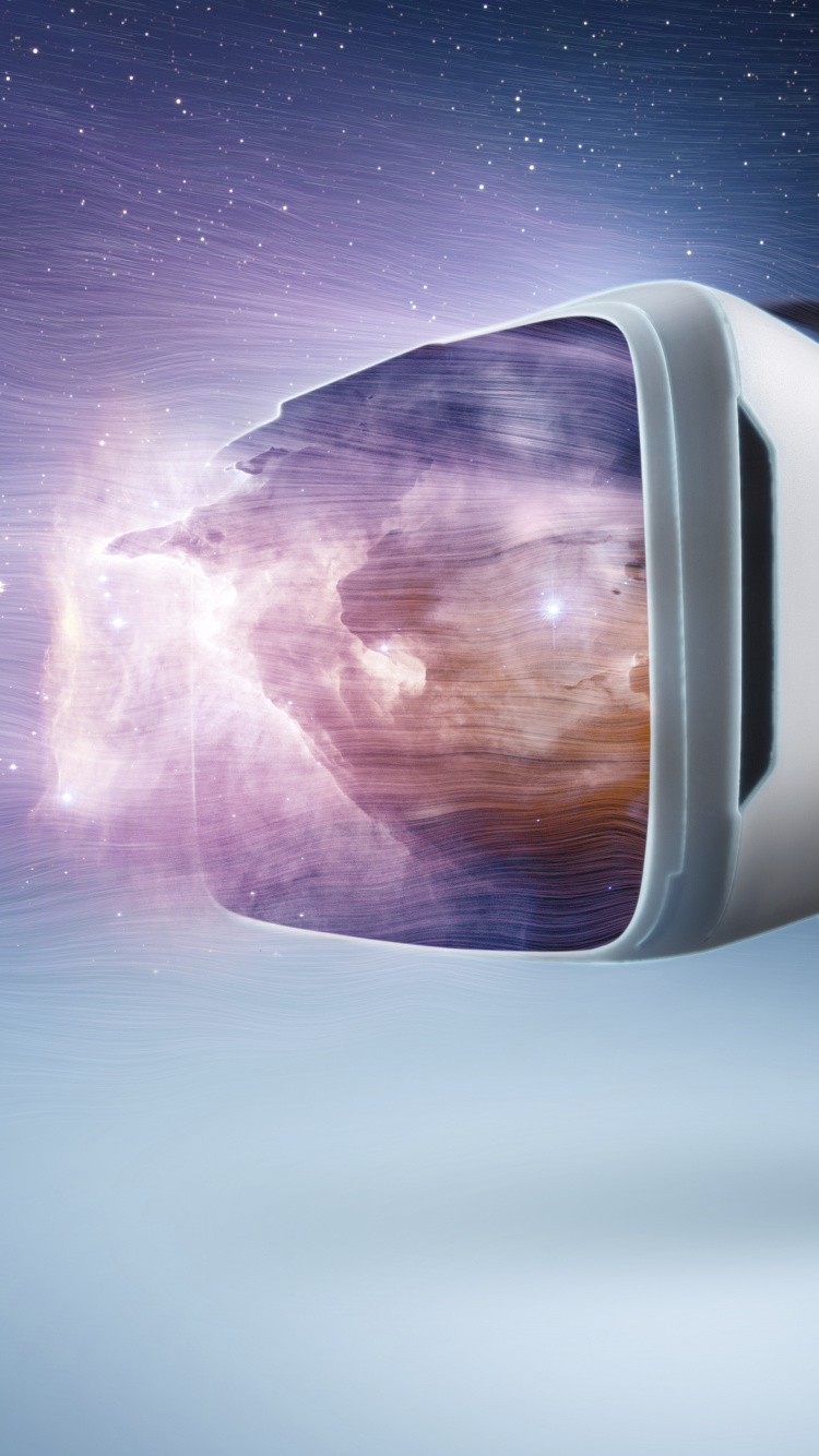 Weiße Und Schwarze VR-Brille. Wallpaper in 750x1334 Resolution