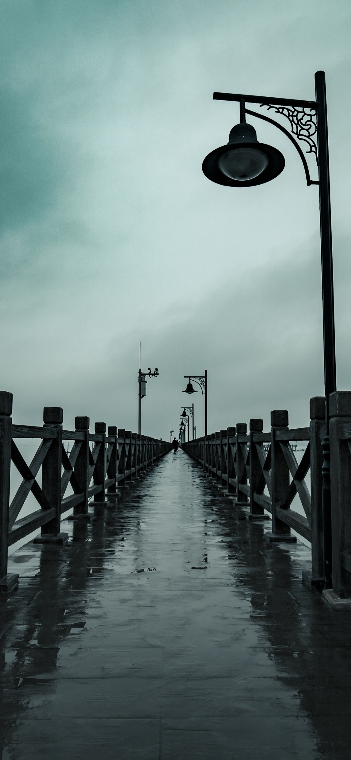 Agua, la Luz de Calle, Luminaria, Arquitectura, Puente. Wallpaper in 1125x2436 Resolution
