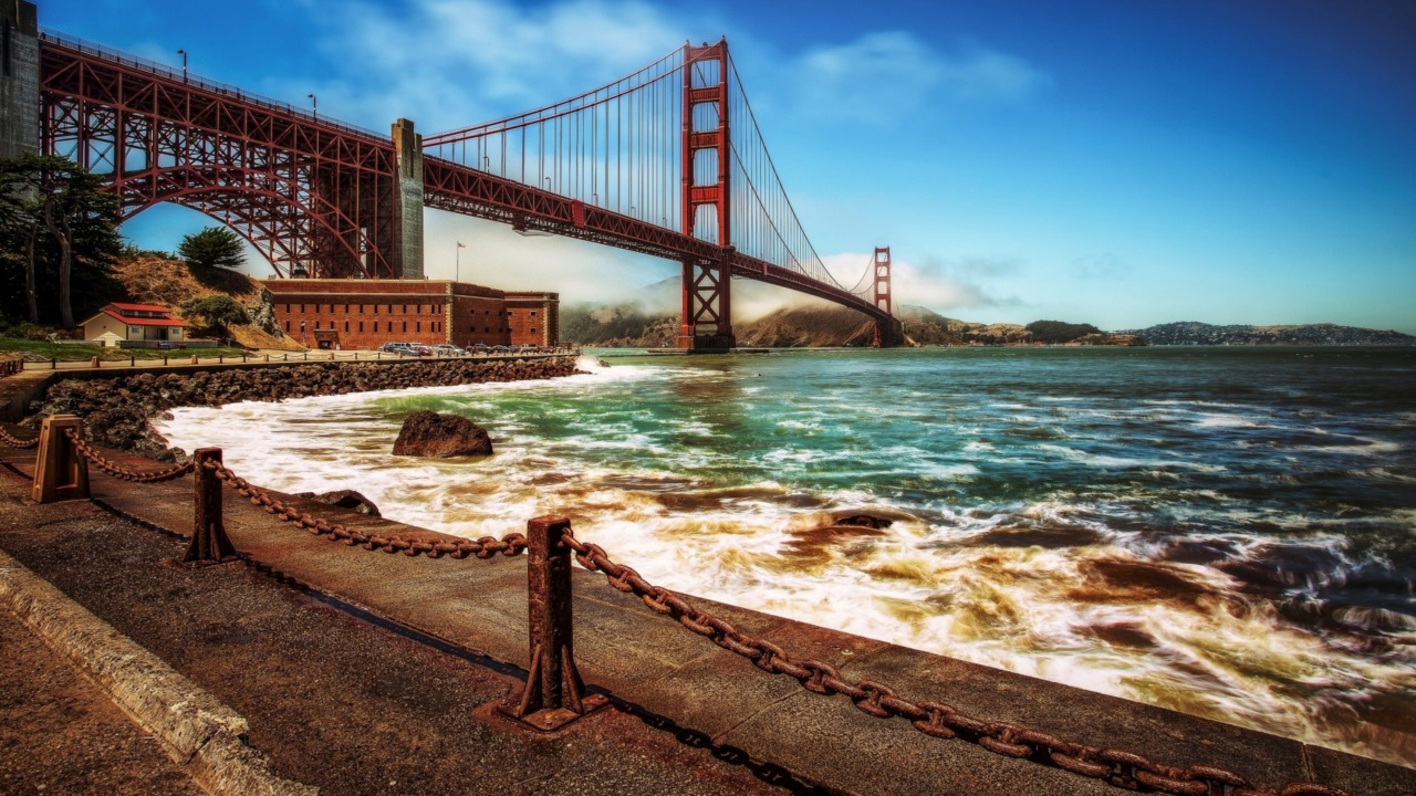 Pont du Golden Gate San Francisco Californie. Wallpaper in 1280x720 Resolution