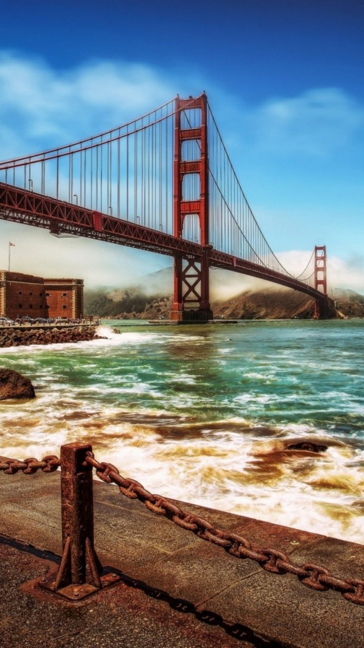 Golden Gate Bridge San Francisco Kalifornien. Wallpaper in 750x1334 Resolution