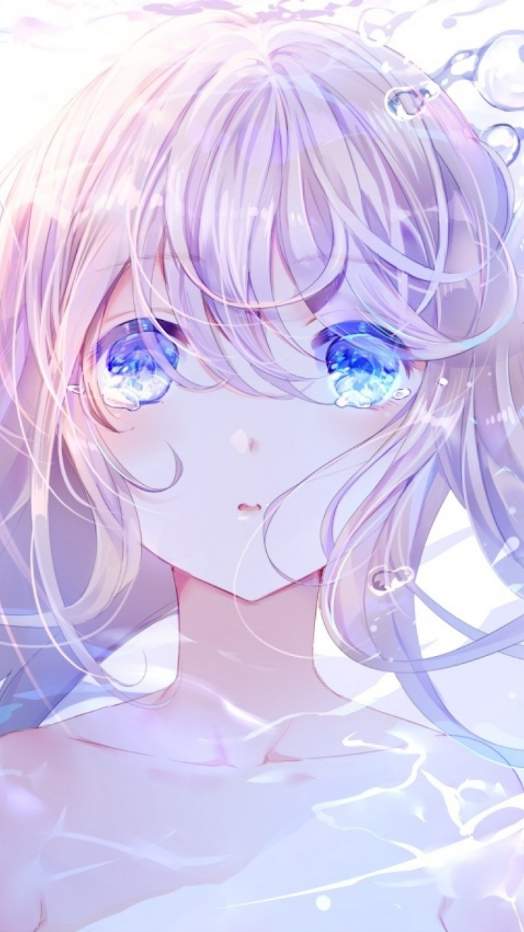 哭泣, Mitsuha Miyamizu, 鼻子, 创造性的艺术, 第一章 壁纸 750x1334 允许