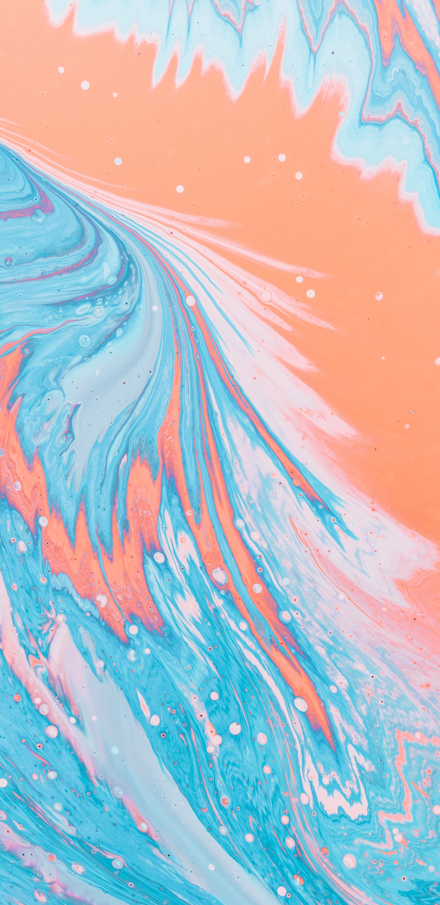 Peinture Abstraite Bleue et Blanche. Wallpaper in 1440x2960 Resolution