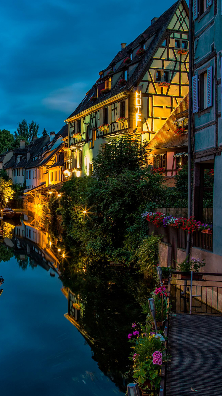 小威尼斯, 威尼斯, 斯特拉斯堡, 运河, 反射 壁纸 750x1334 允许