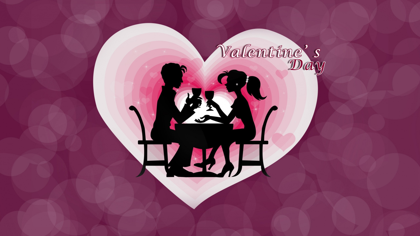 Valentines Day, Heart, Love, Graphic Design, Graphics. Wallpaper in 1366x768 Resolution