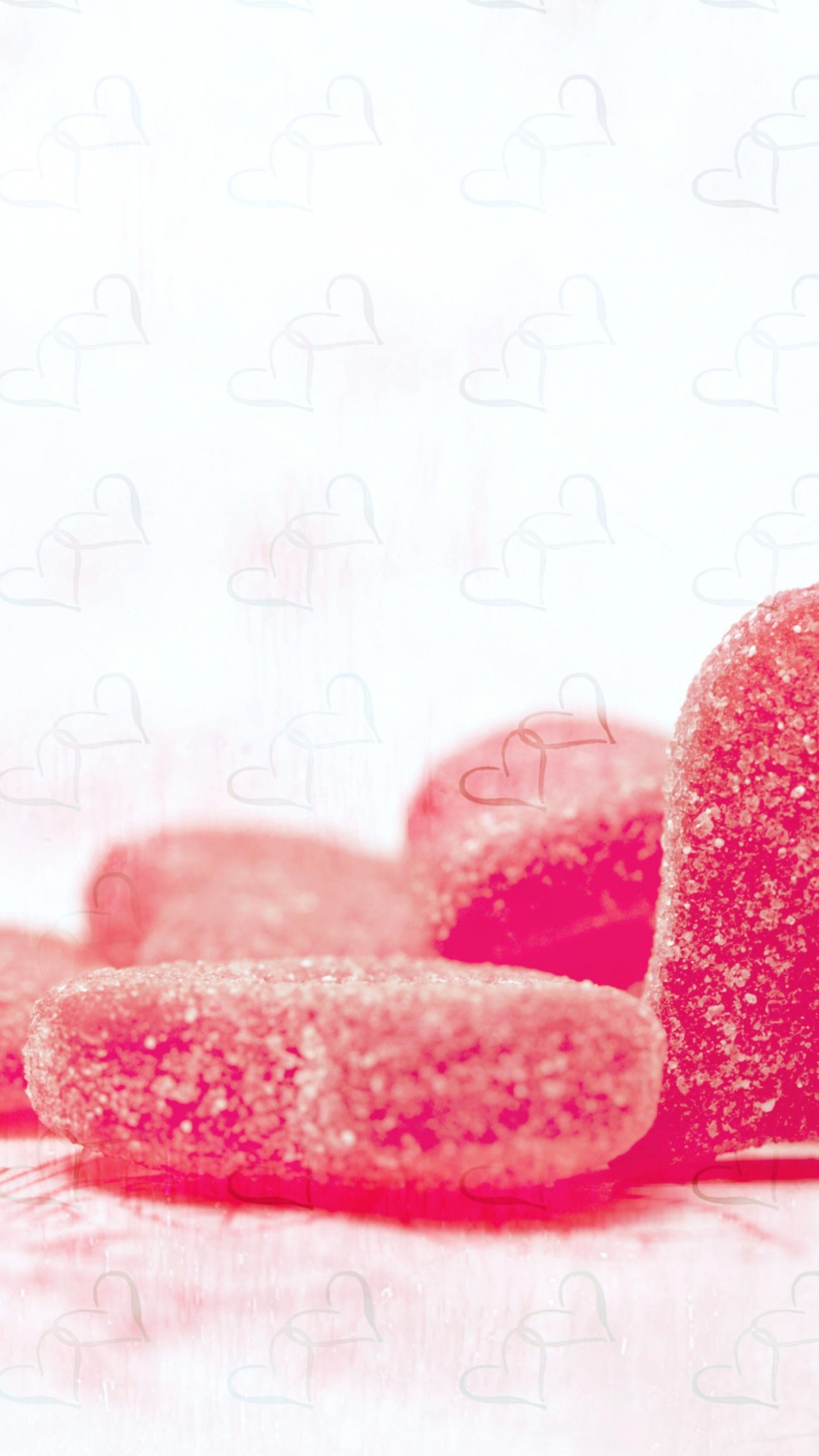 Herzen, Gummi Candy, Liebe, Lippe, Funkeln. Wallpaper in 1080x1920 Resolution