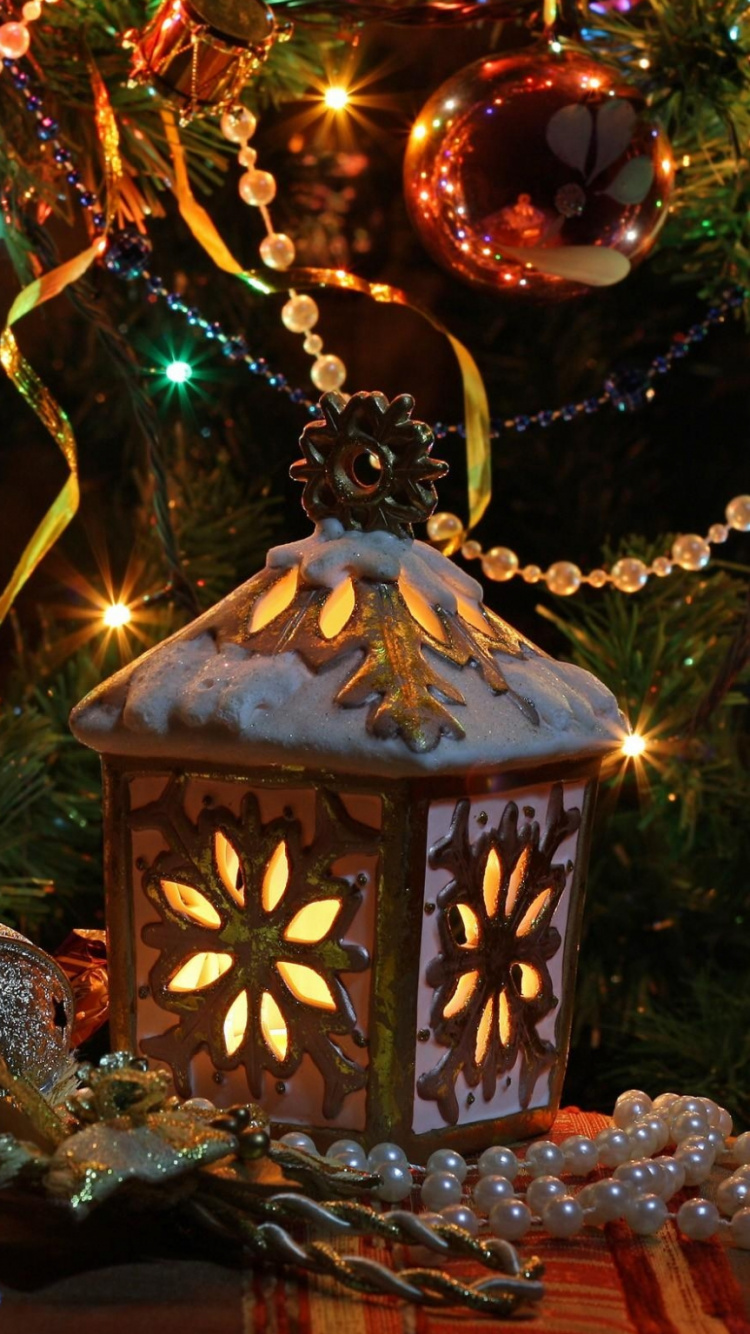 圣诞彩灯, 圣诞装饰, 圣诞树, 新的一年, 圣诞节 壁纸 750x1334 允许